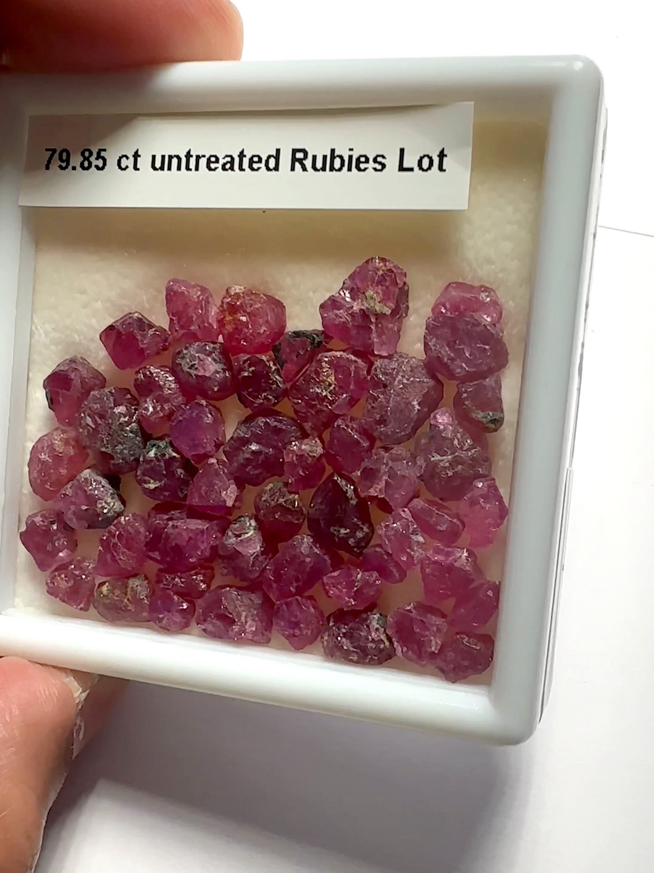 79.85ct Ruby Lot, Winza, Tanzania, Untreated Unheated, good for setting as is