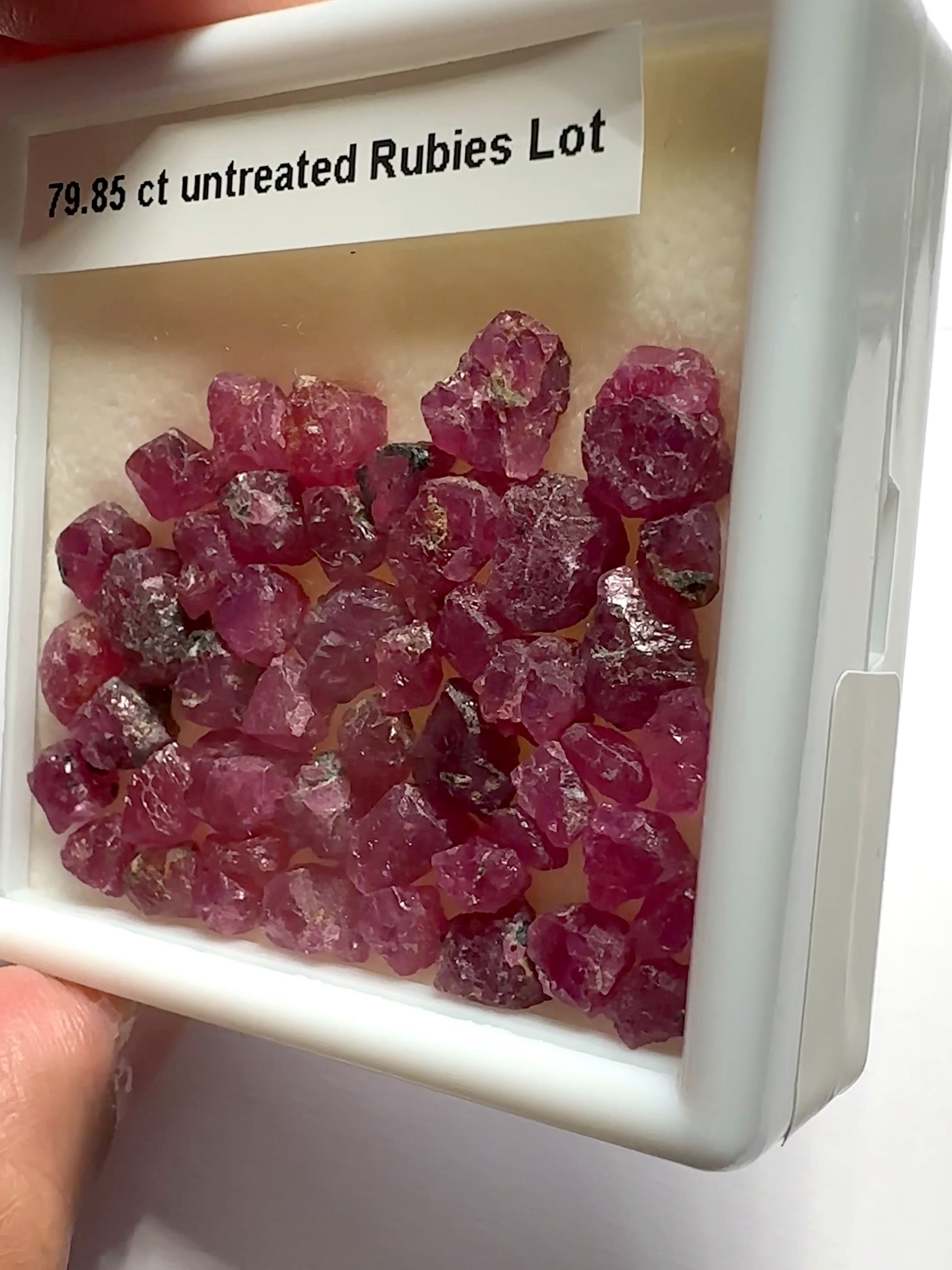 79.85ct Ruby Lot, Winza, Tanzania, Untreated Unheated, good for setting as is