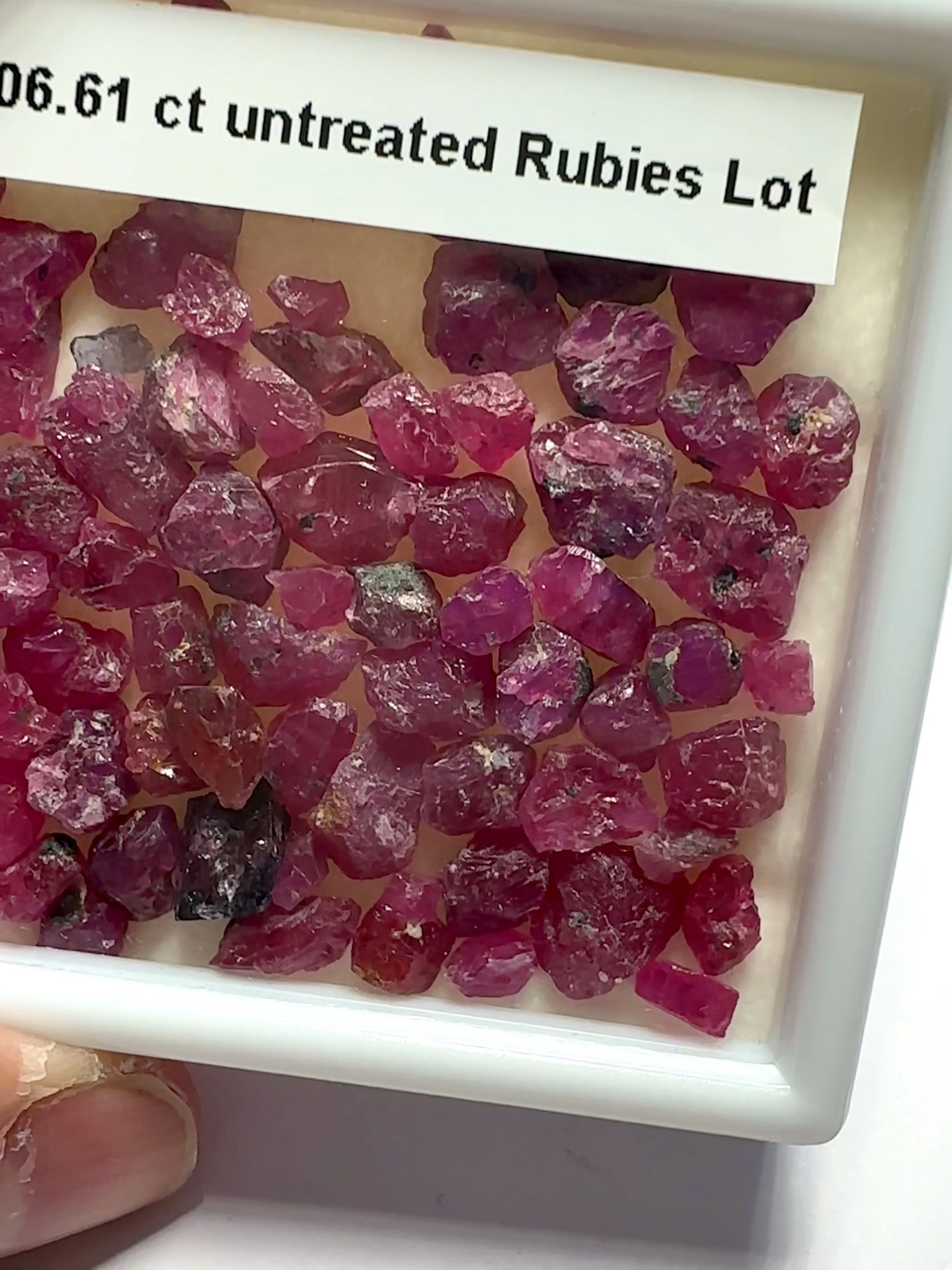 Ruby Lot, Winza, 106.61ct, Tanzania, Untreated Unheated, good for setting as is