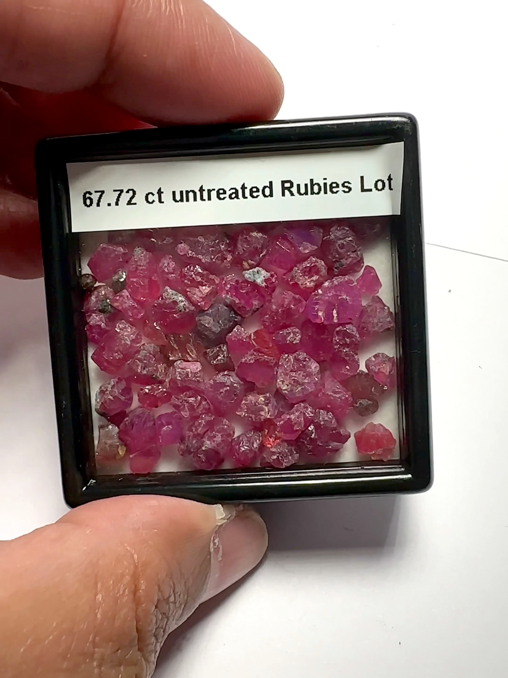 67.72ct Ruby Lot, Winza, Tanzania, Untreated Unheated, good for setting as is