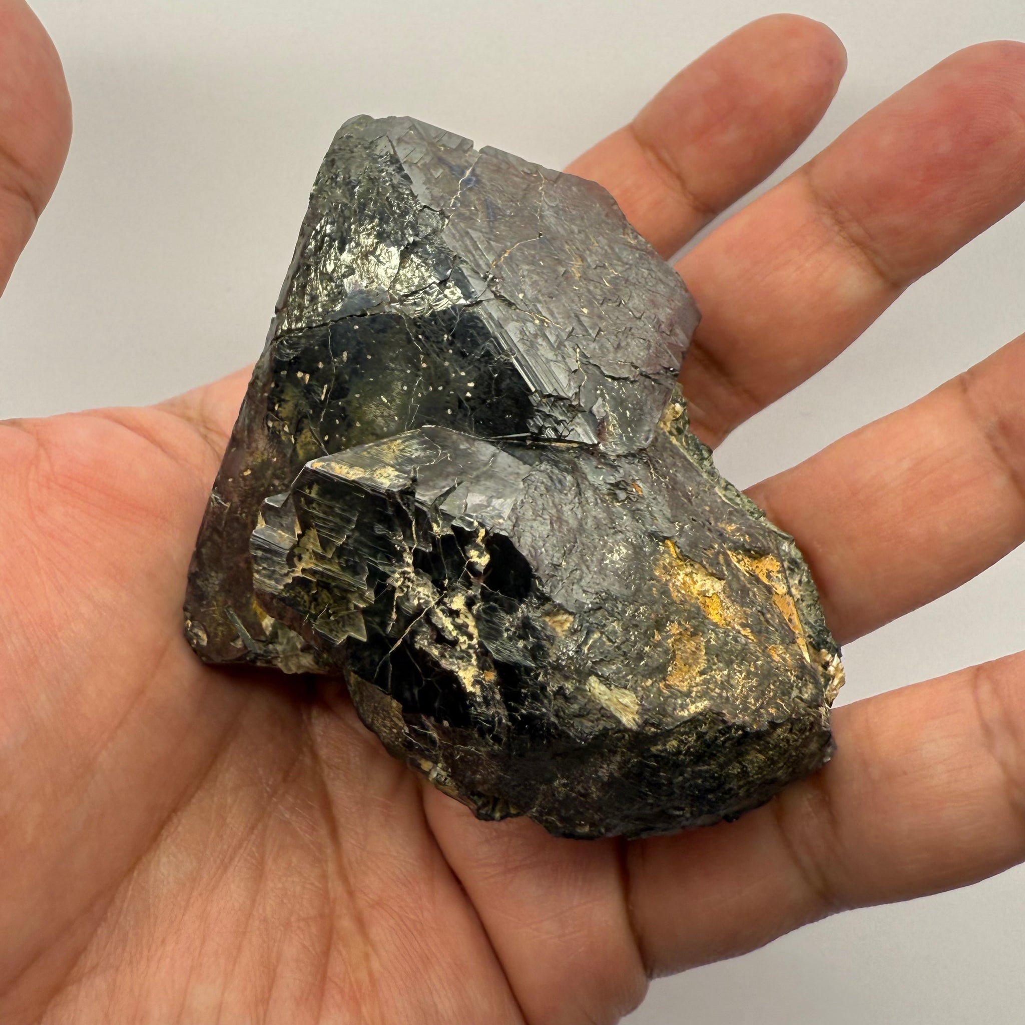 Magnetite Crystal, Merelani, same mining pit as Tanzanite, comes out with Tanzanite, Tanzania, Untreated Unheated. 376.10gm 66.1 x 69.8 x 65.8mm