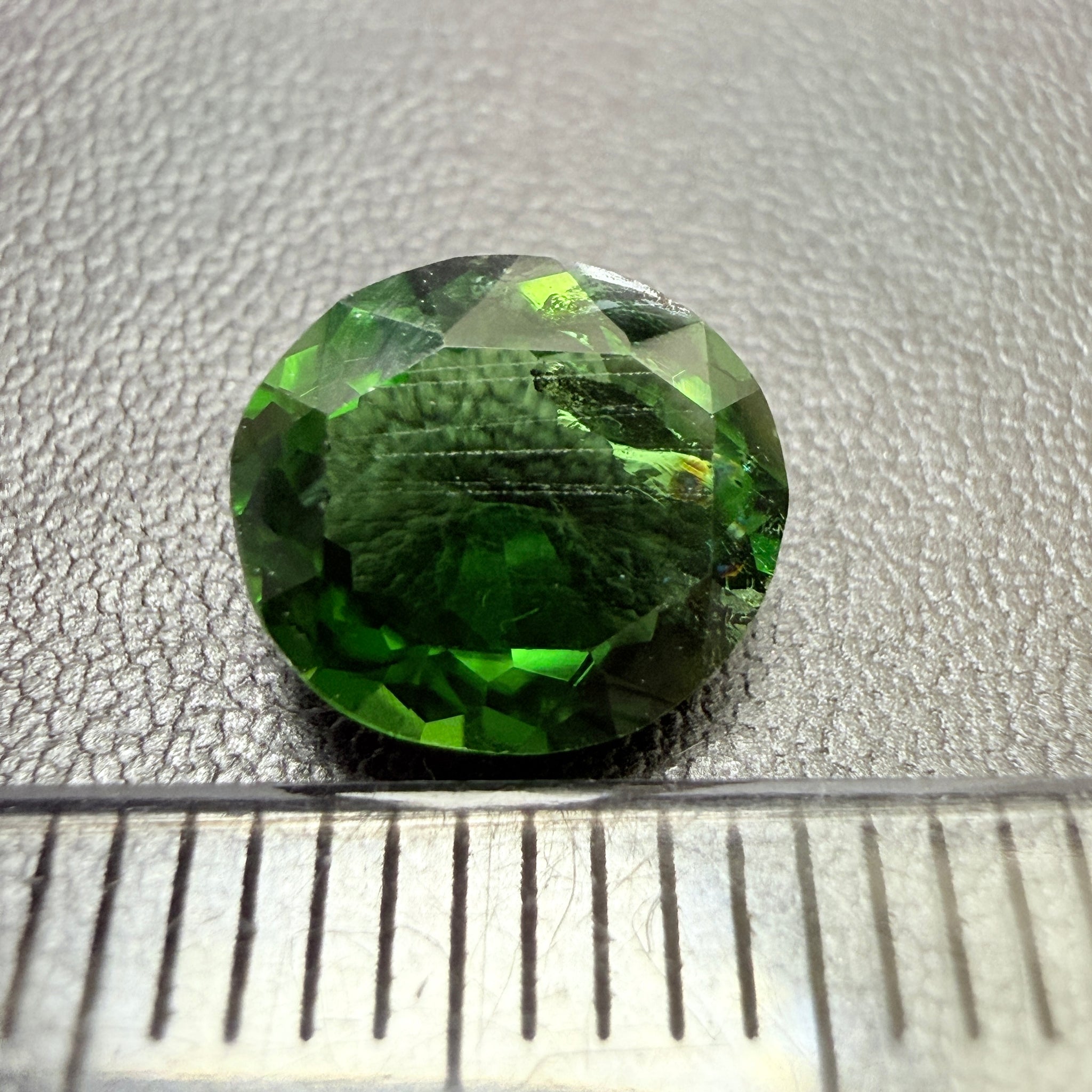 Chrome Tourmaline, 1.80ct, Tanzania, Untreated Unheated, native cut, slightly Included