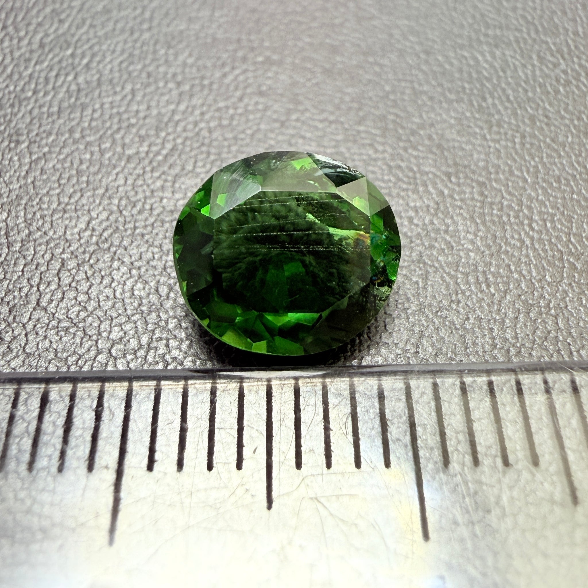 Chrome Tourmaline, 1.80ct, Tanzania, Untreated Unheated, native cut, slightly Included