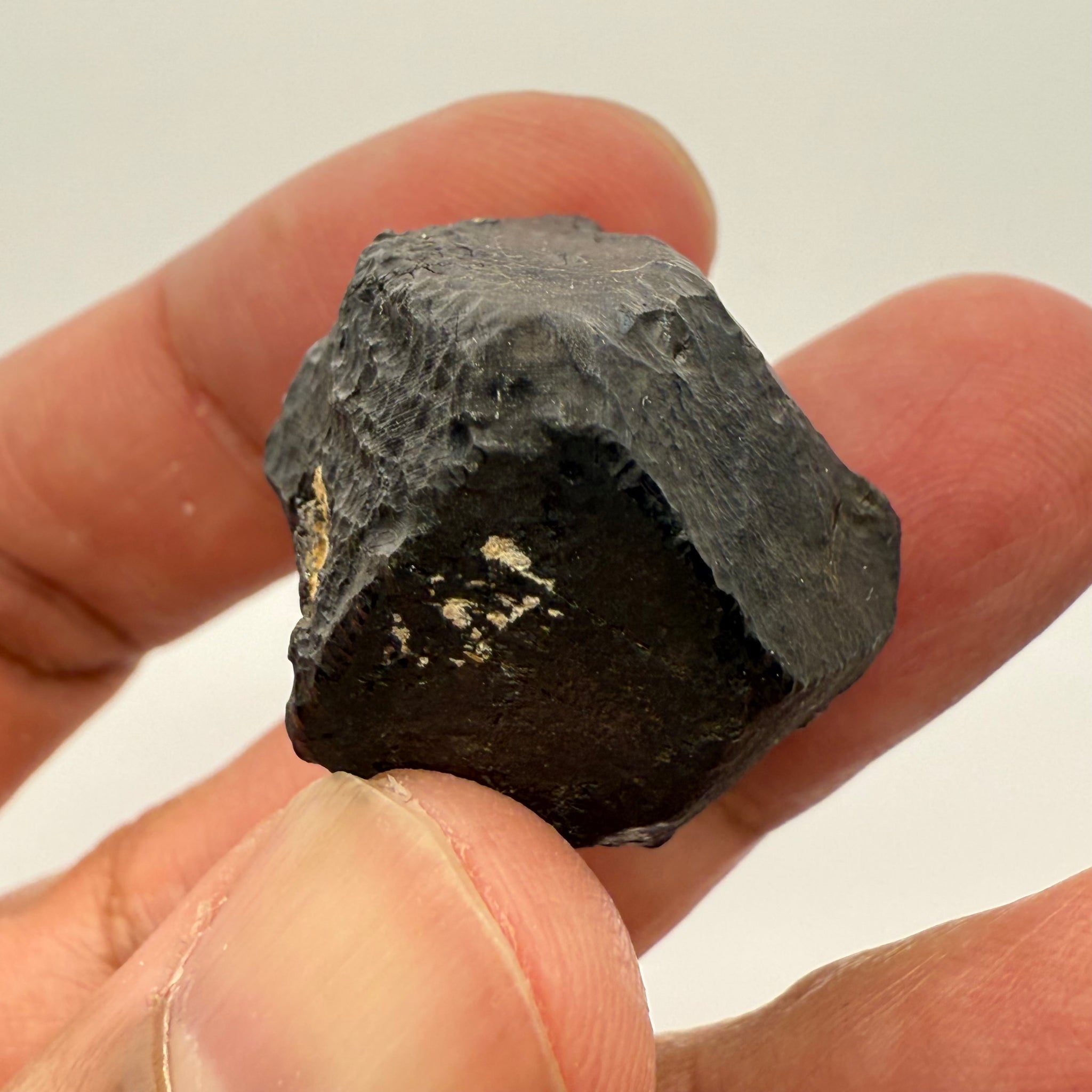 Alabandite Crystal, Merelani, same mining pit as Tanzanite, comes out with Tanzanite, Tanzania, Untreated Unheated. 24.10gm 19.1 x 23.1 x 26.9mm