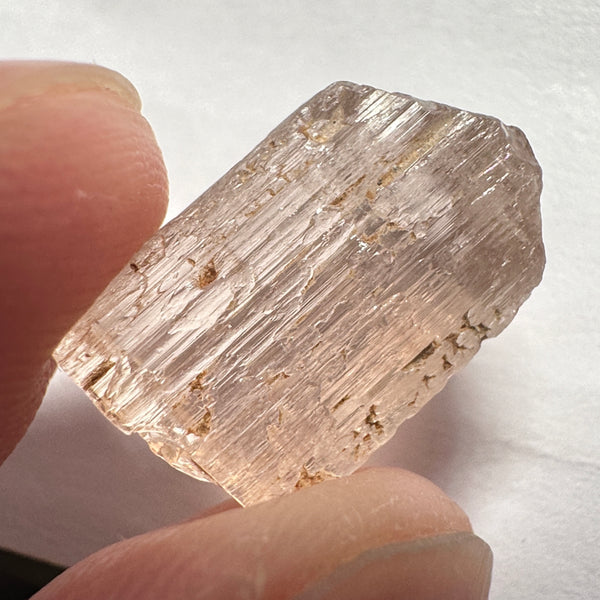 12.14ct Exceptionally Rare Peach Pink Scapolite Crystal, Tanzania, Untreated Unheated, vvs-if (Flawless)