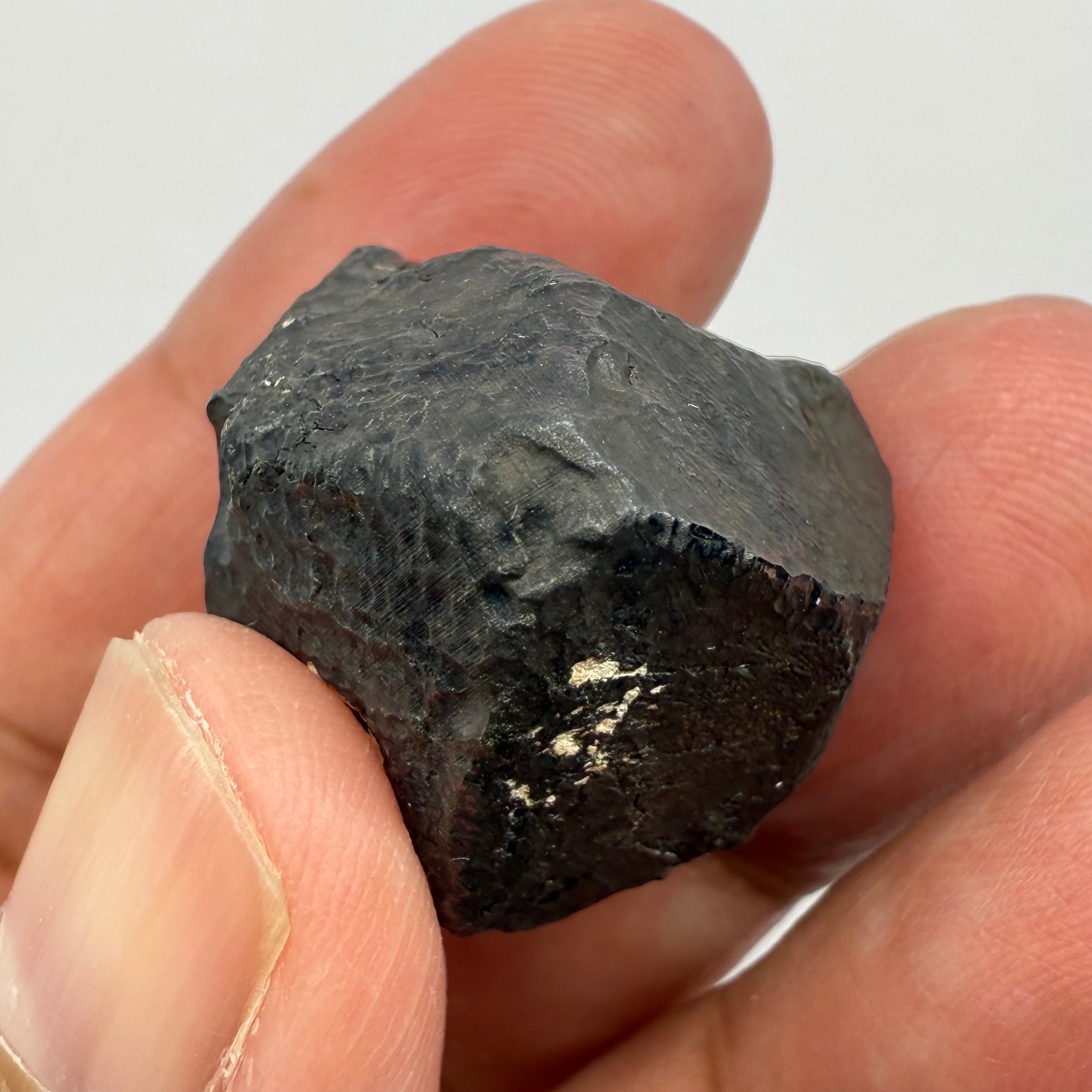 Alabandite Crystal, Merelani, same mining pit as Tanzanite, comes out with Tanzanite, Tanzania, Untreated Unheated. 24.10gm 19.1 x 23.1 x 26.9mm