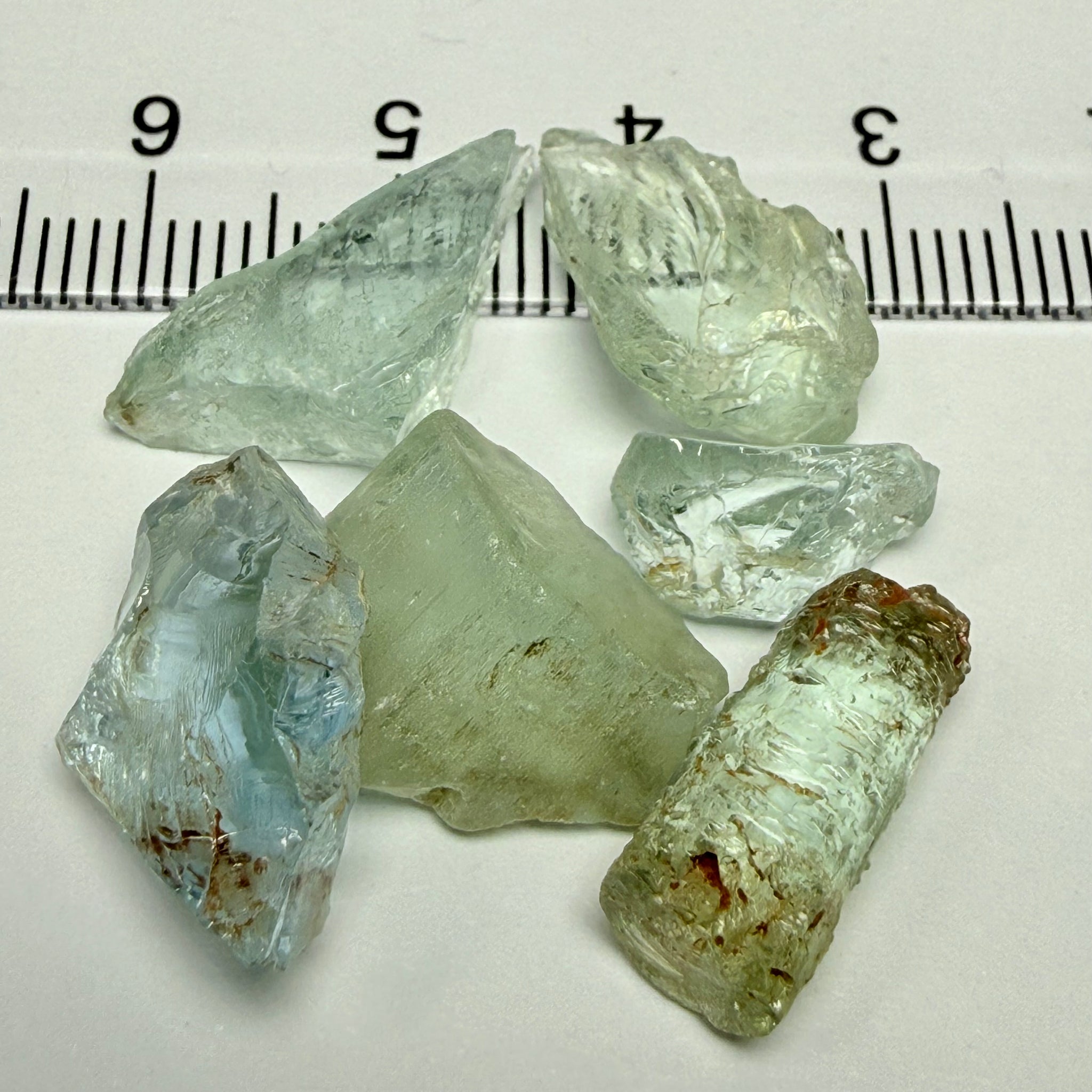 Aquamarine Lot, 36.20ct, Songea, Tanzania, Untreated Unheated, 3.18ct-8.91ct, vs-vvs