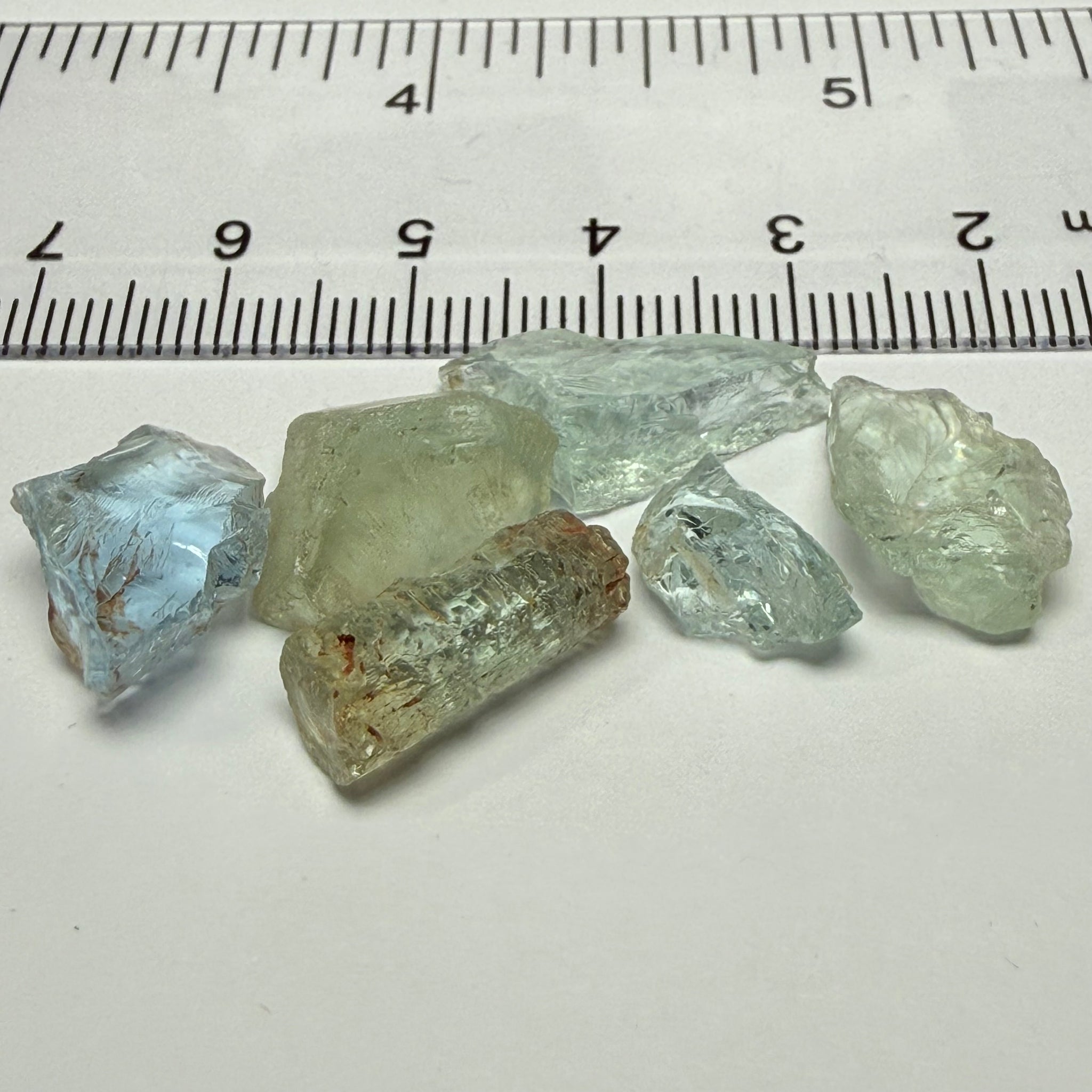 Aquamarine Lot, 36.20ct, Songea, Tanzania, Untreated Unheated, 3.18ct-8.91ct, vs-vvs