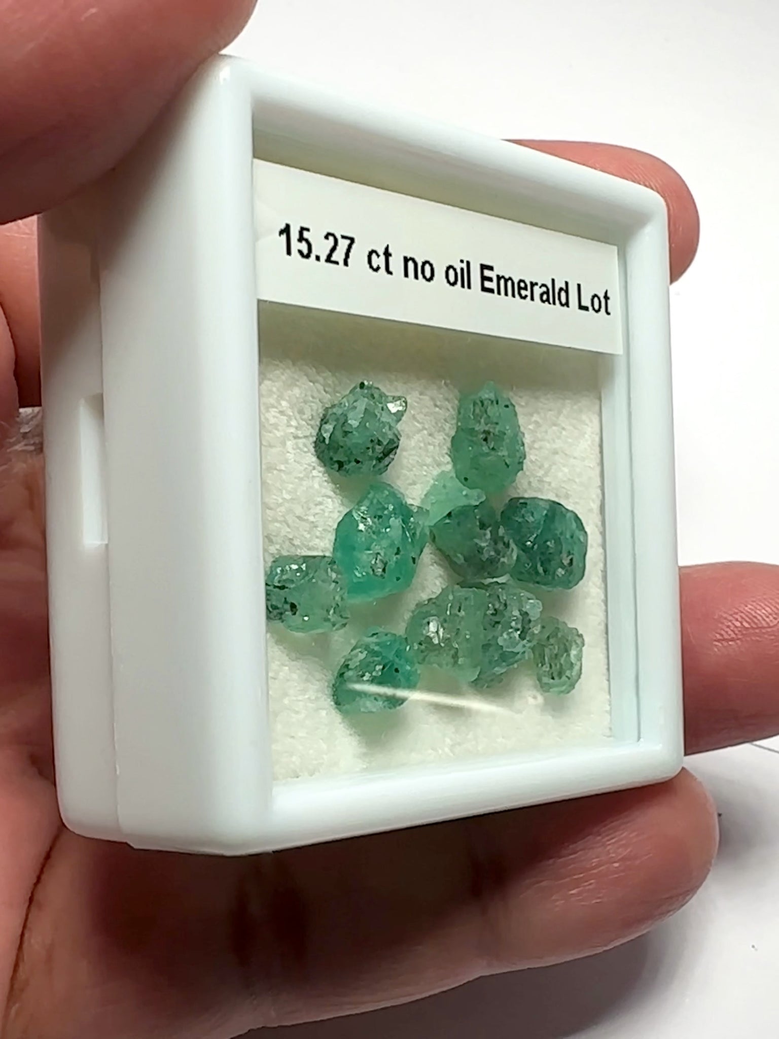 Emerald Crystals Lot, 15.27ct, No Oil, Untreated, Unheated, Tanzania, good for setting as is