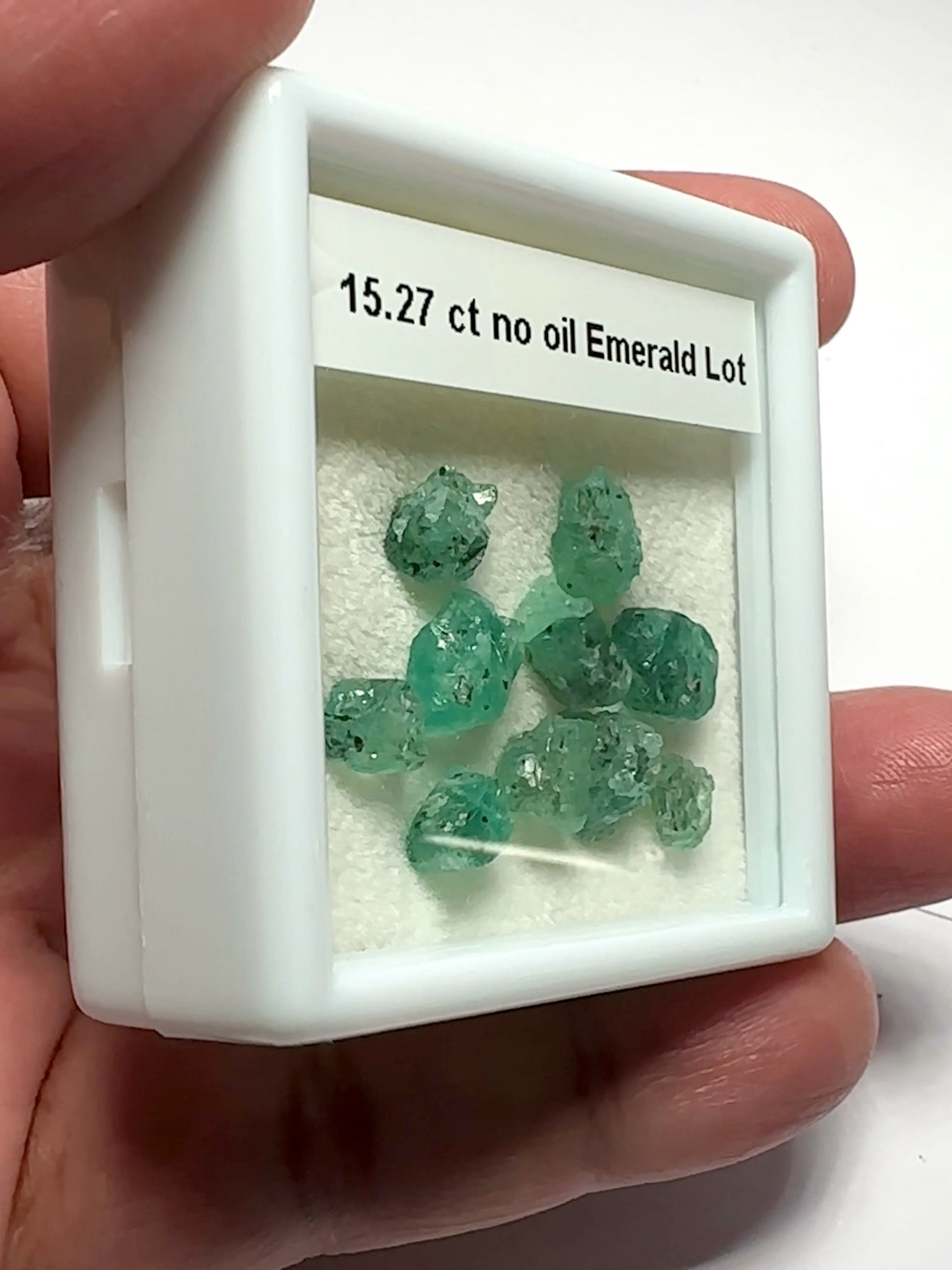 15.27ct Emerald Crystals Lot, No Oil, Untreated, Unheated, Tanzania, good for setting as is