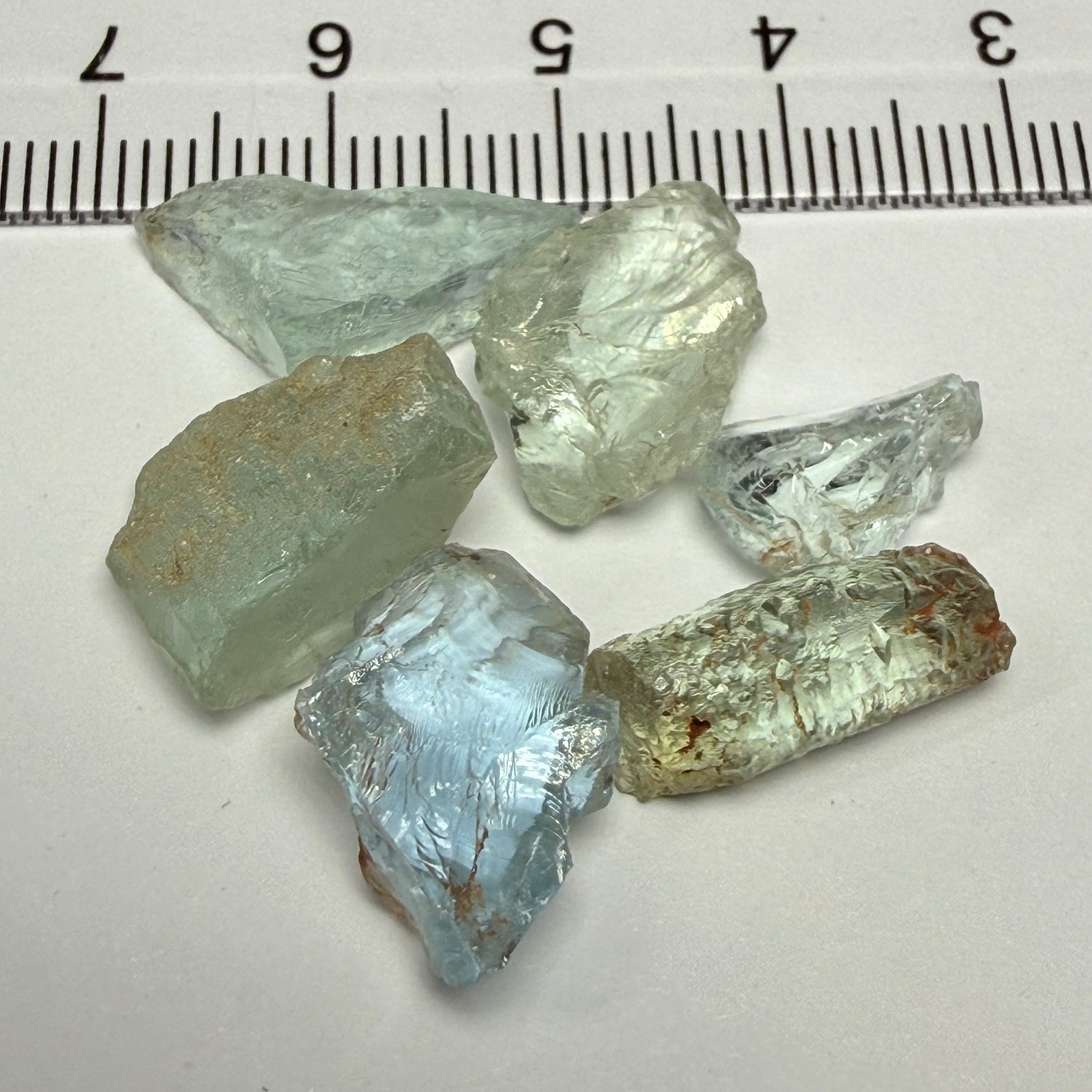 Aquamarine Lot, 36.20ct, Songea, Tanzania, Untreated Unheated, 3.18ct-8.91ct, vs-vvs