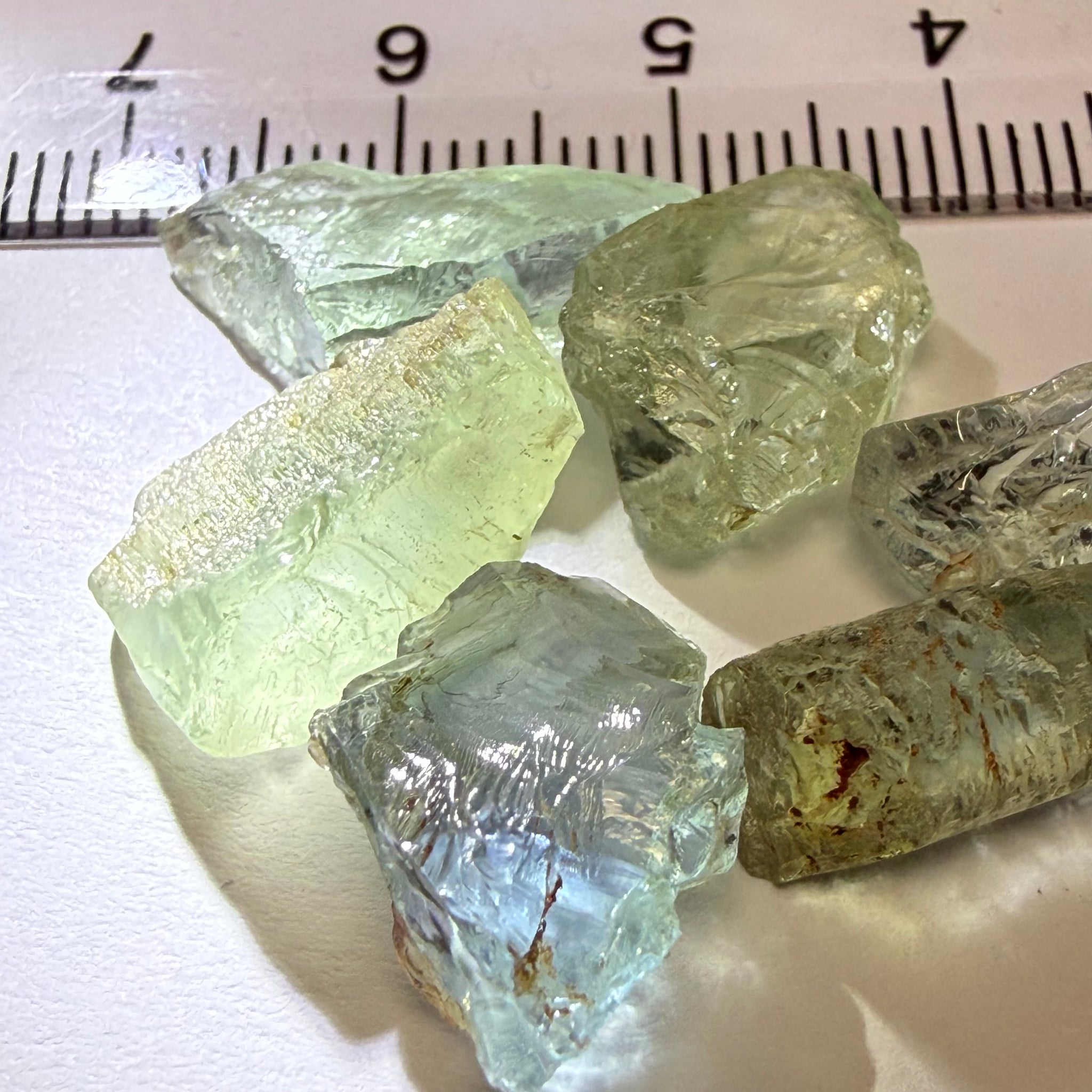 Aquamarine Lot, 36.20ct, Songea, Tanzania, Untreated Unheated, 3.18ct-8.91ct, vs-vvs