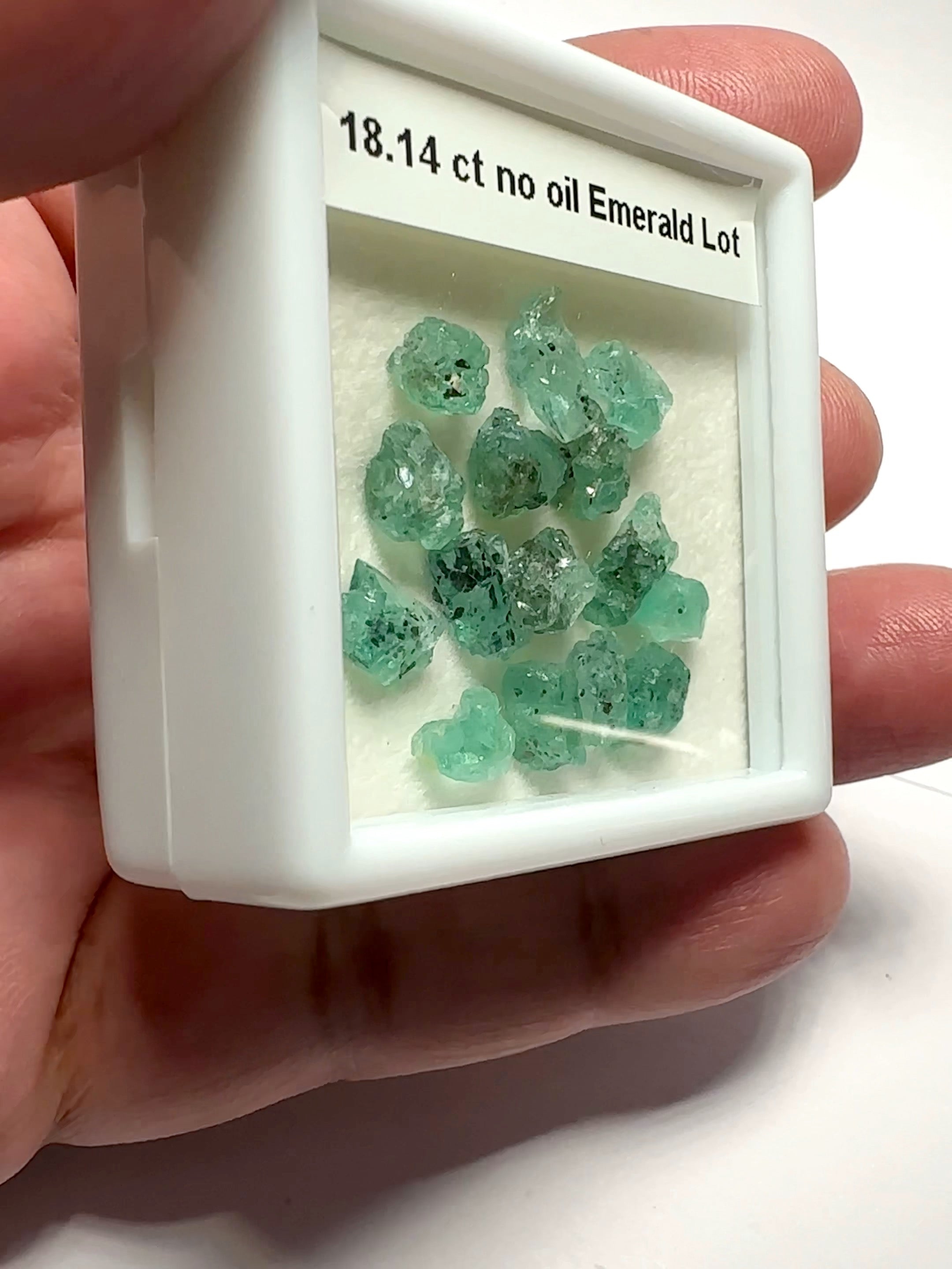 18.14ct Emerald Crystals Lot, No Oil, Untreated, Unheated, Tanzania, good for setting as is