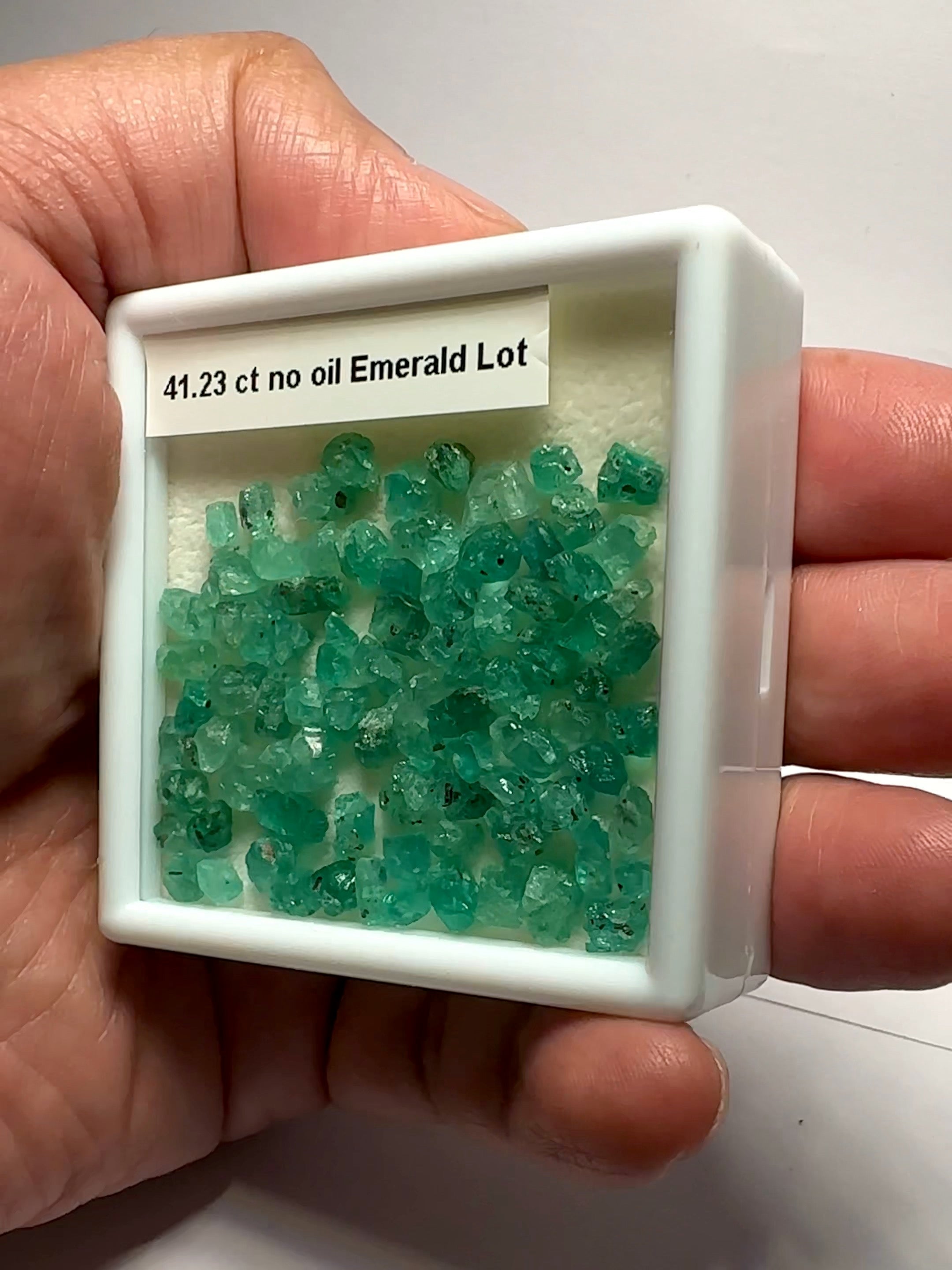 41.23ct Emerald Crystals Lot, No Oil, Untreated, Unheated, Tanzania, good for setting as is