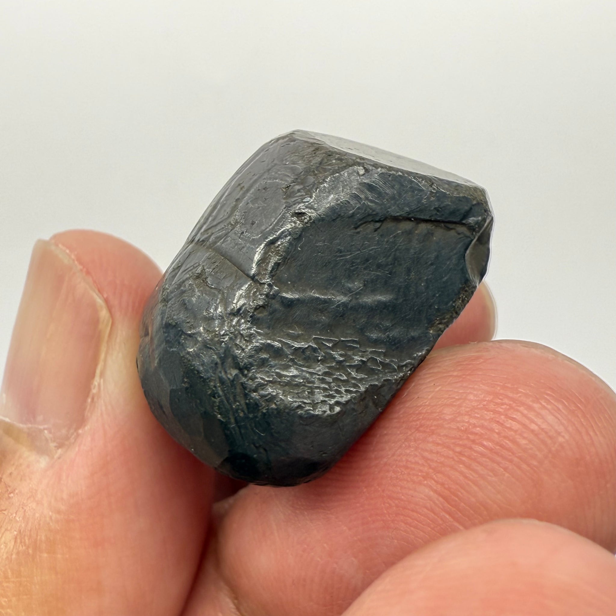 Alabandite Crystal, Merelani, same mining pit as Tanzanite, comes out with Tanzanite, Tanzania, Untreated Unheated. 15.30gm 23.3 x 18.2 x 15.6mm