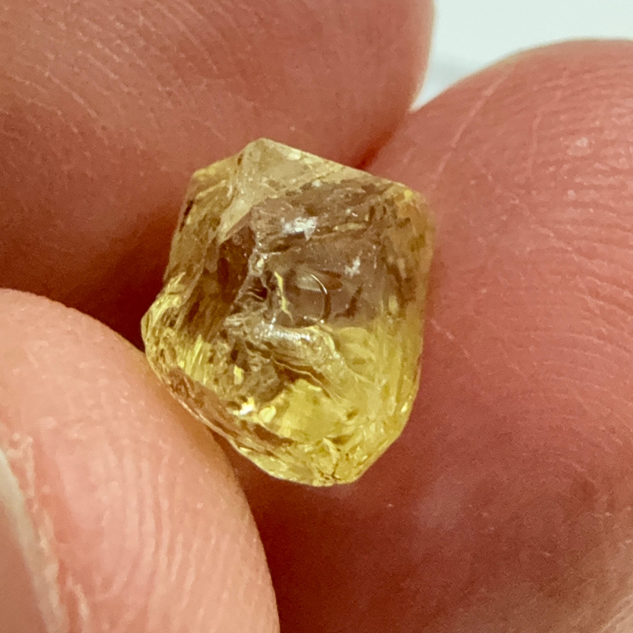 Yellow Tourmaline Crystal, 3.20ct, VVS-IF, Tanzania, Untreated Unheated.