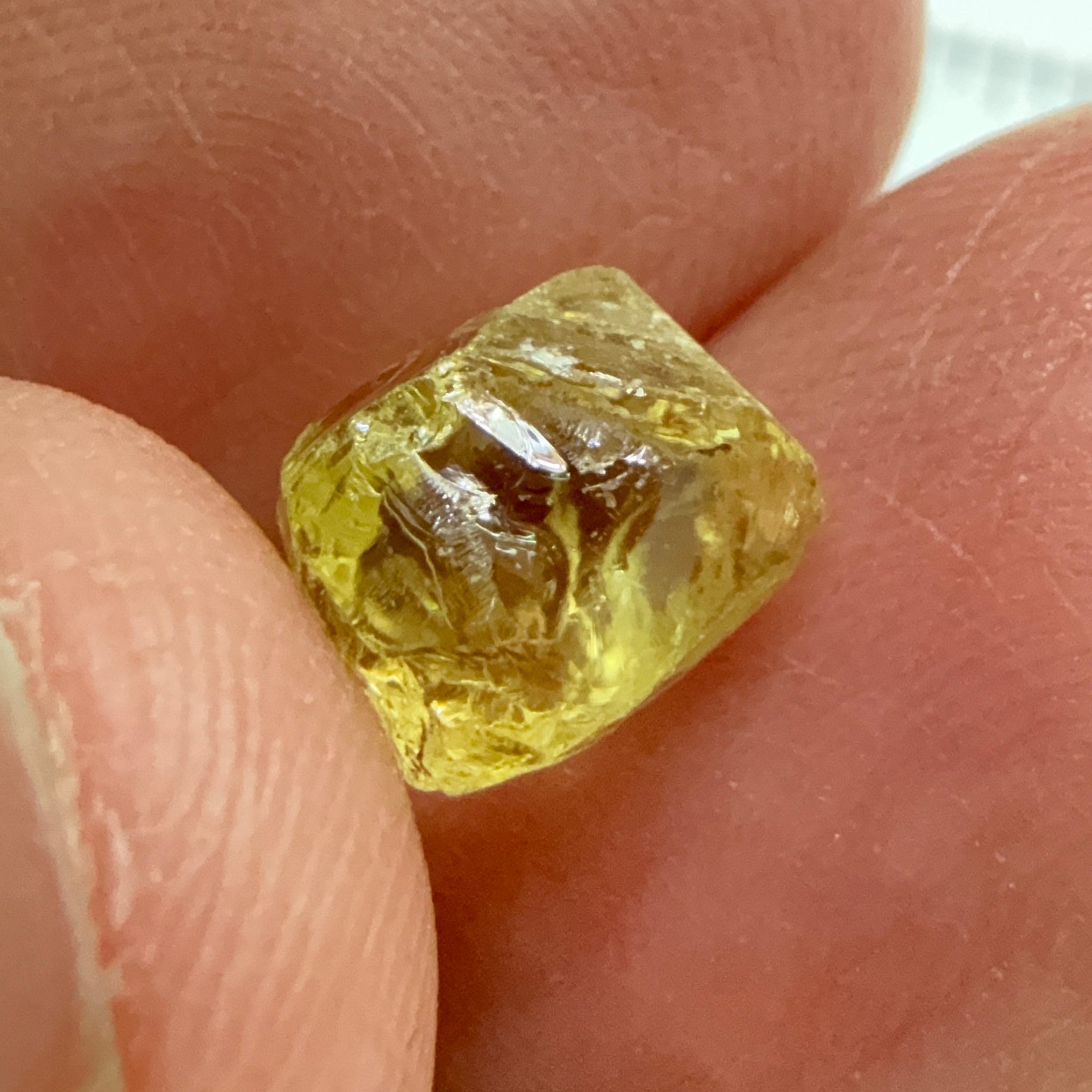 Yellow Tourmaline Crystal, 3.20ct, VVS-IF, Tanzania, Untreated Unheated.