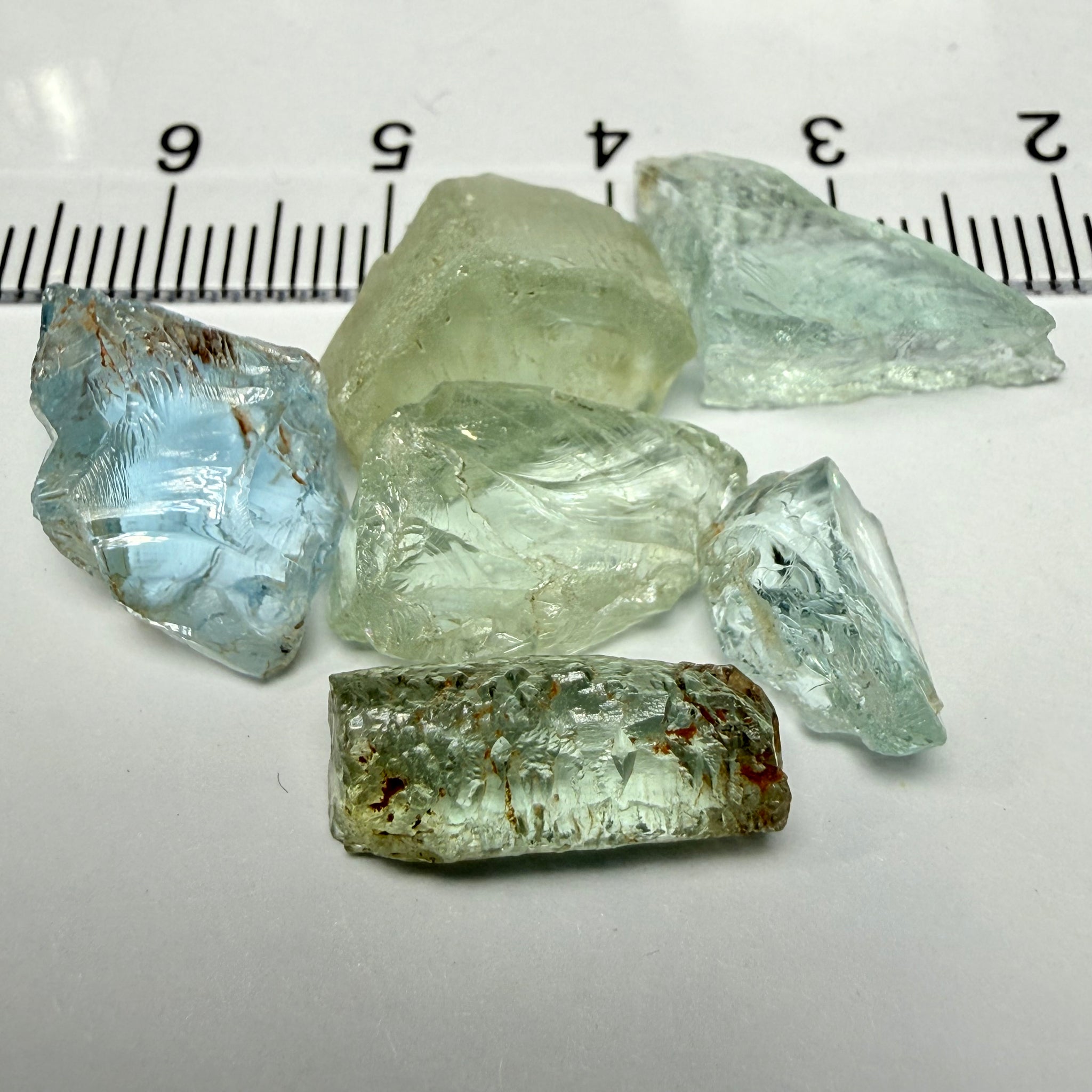 Aquamarine Lot, 36.20ct, Songea, Tanzania, Untreated Unheated, 3.18ct-8.91ct, vs-vvs