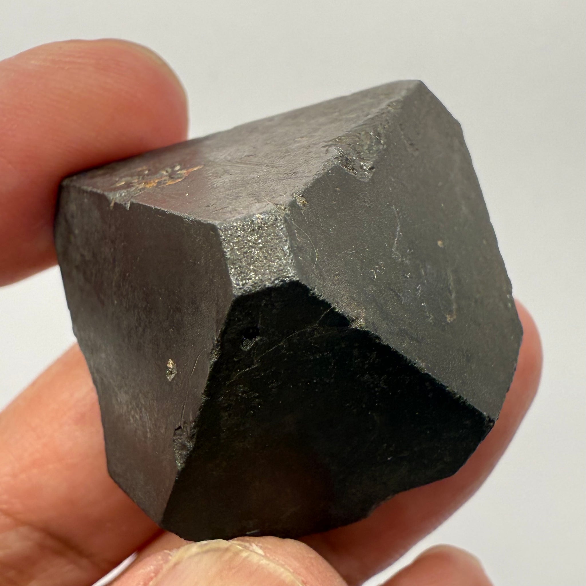 Alabandite Crystal, Merelani, same mining pit as Tanzanite, comes out with Tanzanite, Tanzania, Untreated Unheated. 53.50gm 30.60 x 34.9 x 31.7mm