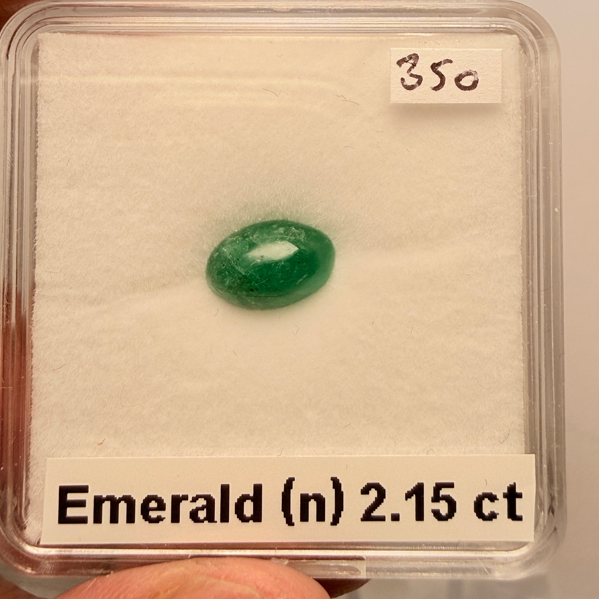 Tanzanian Emerald Cabochon, 2.15ct, NO OIL, Untreated Unheated