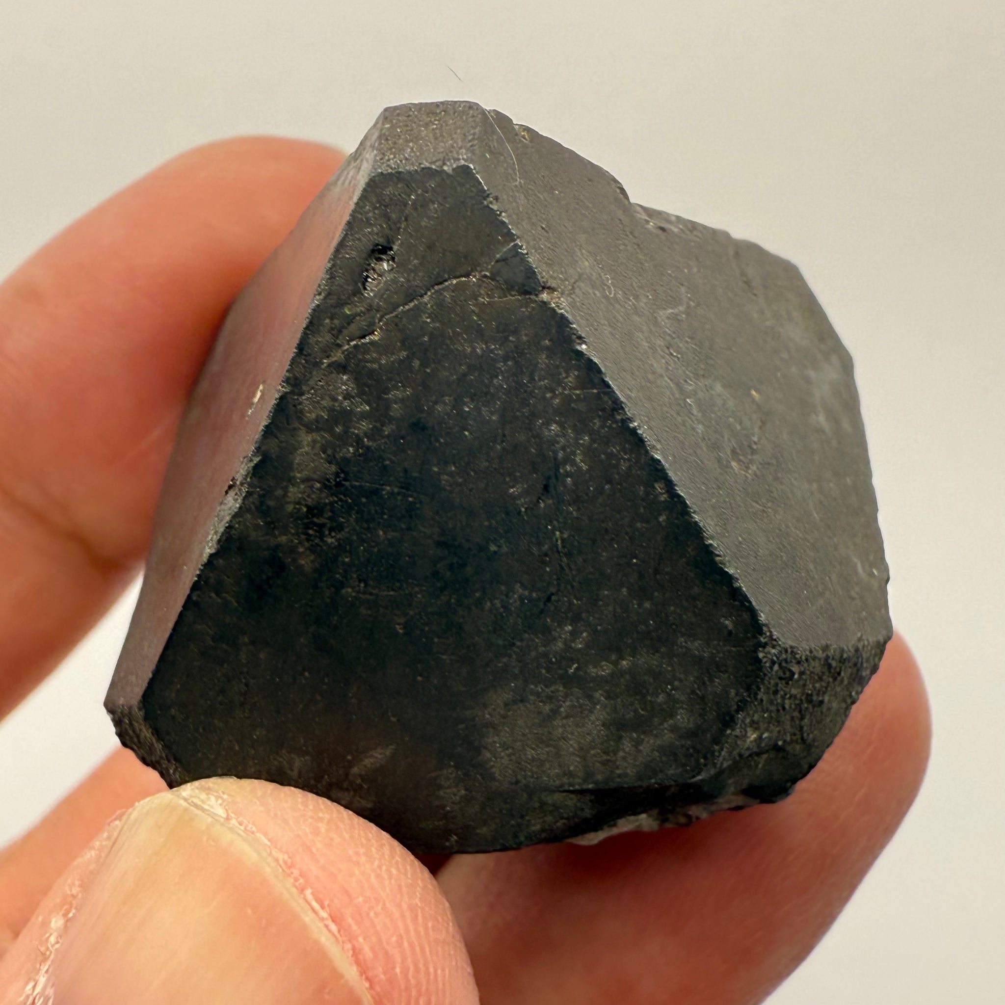 Alabandite Crystal, Merelani, same mining pit as Tanzanite, comes out with Tanzanite, Tanzania, Untreated Unheated. 53.50gm 30.60 x 34.9 x 31.7mm