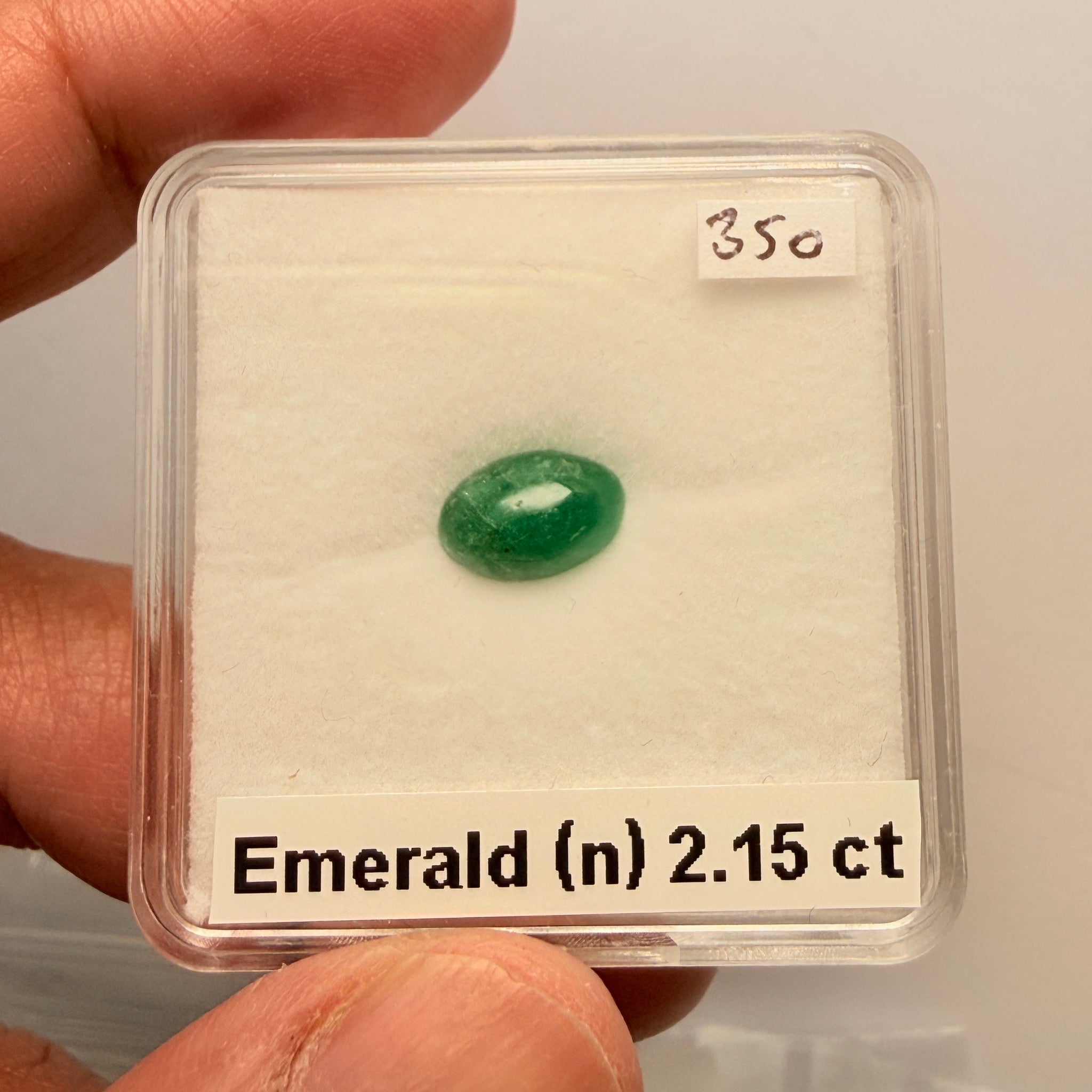 Tanzanian Emerald Cabochon, 2.15ct, NO OIL, Untreated Unheated