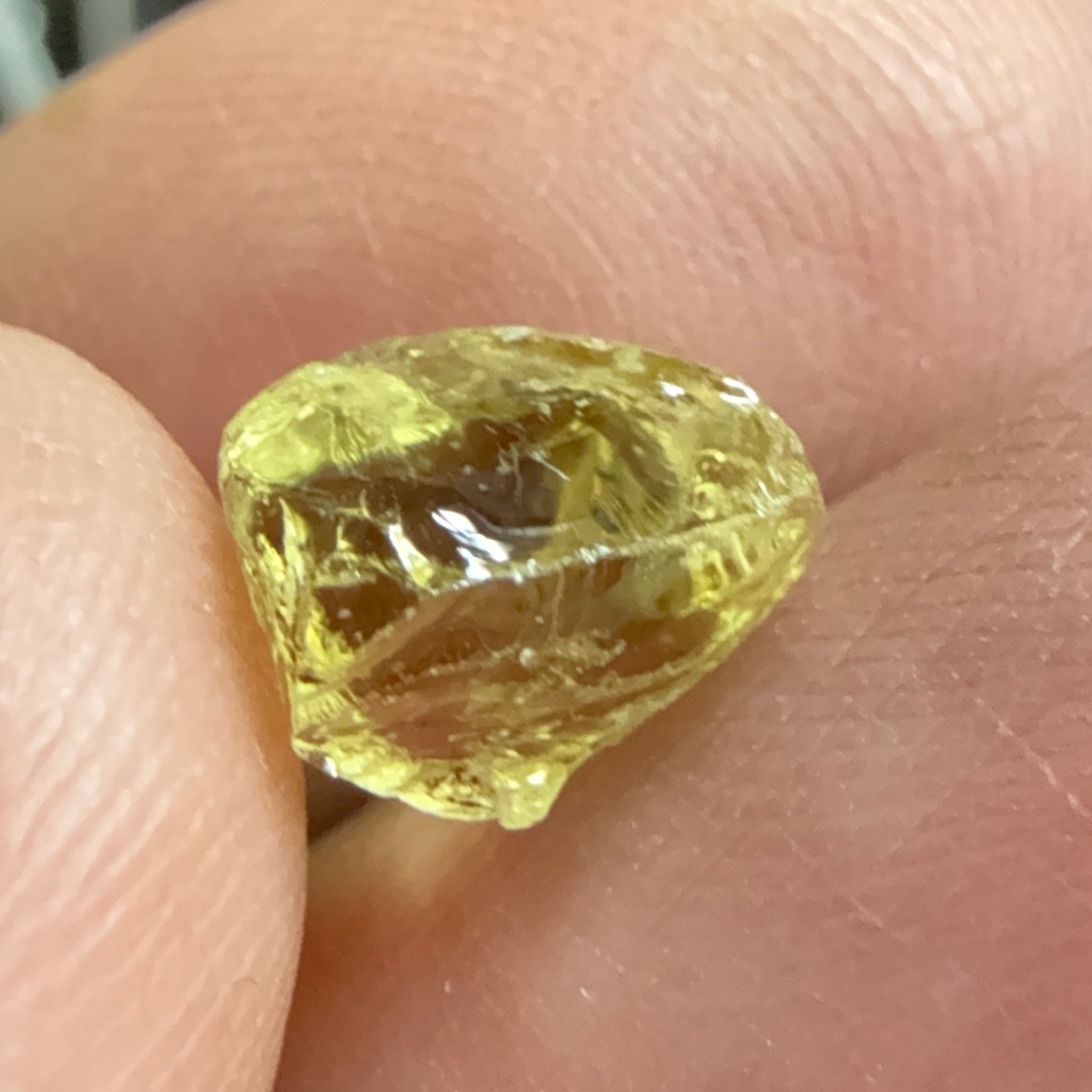 Yellow Tourmaline Crystal, 3.20ct, VVS-IF, Tanzania, Untreated Unheated.
