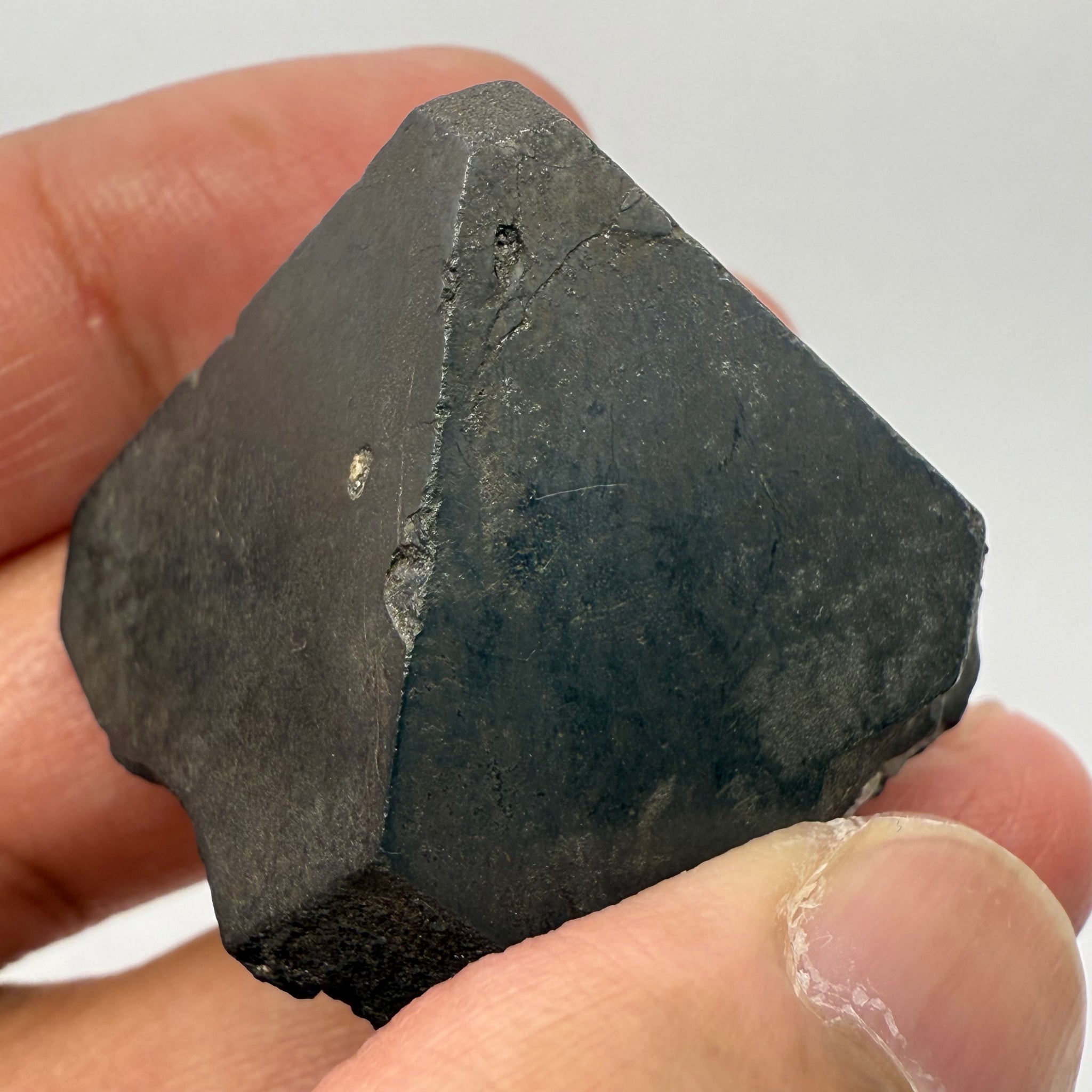 Alabandite Crystal, Merelani, same mining pit as Tanzanite, comes out with Tanzanite, Tanzania, Untreated Unheated. 53.50gm 30.60 x 34.9 x 31.7mm