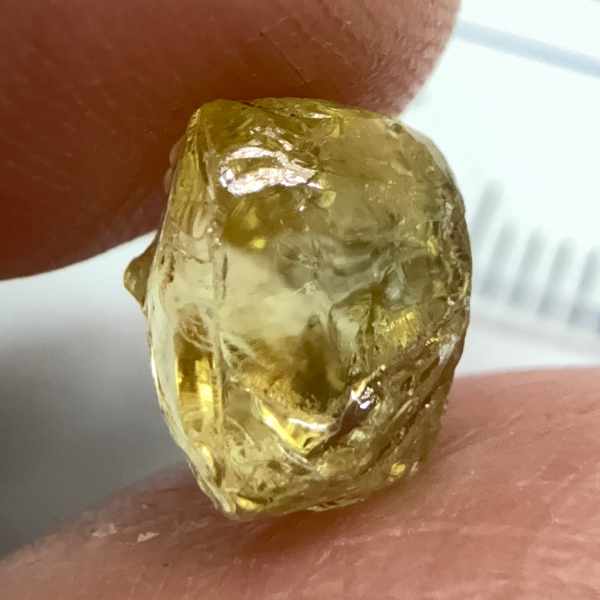 Yellow Tourmaline Crystal, 3.20ct, VVS-IF, Tanzania, Untreated Unheated.
