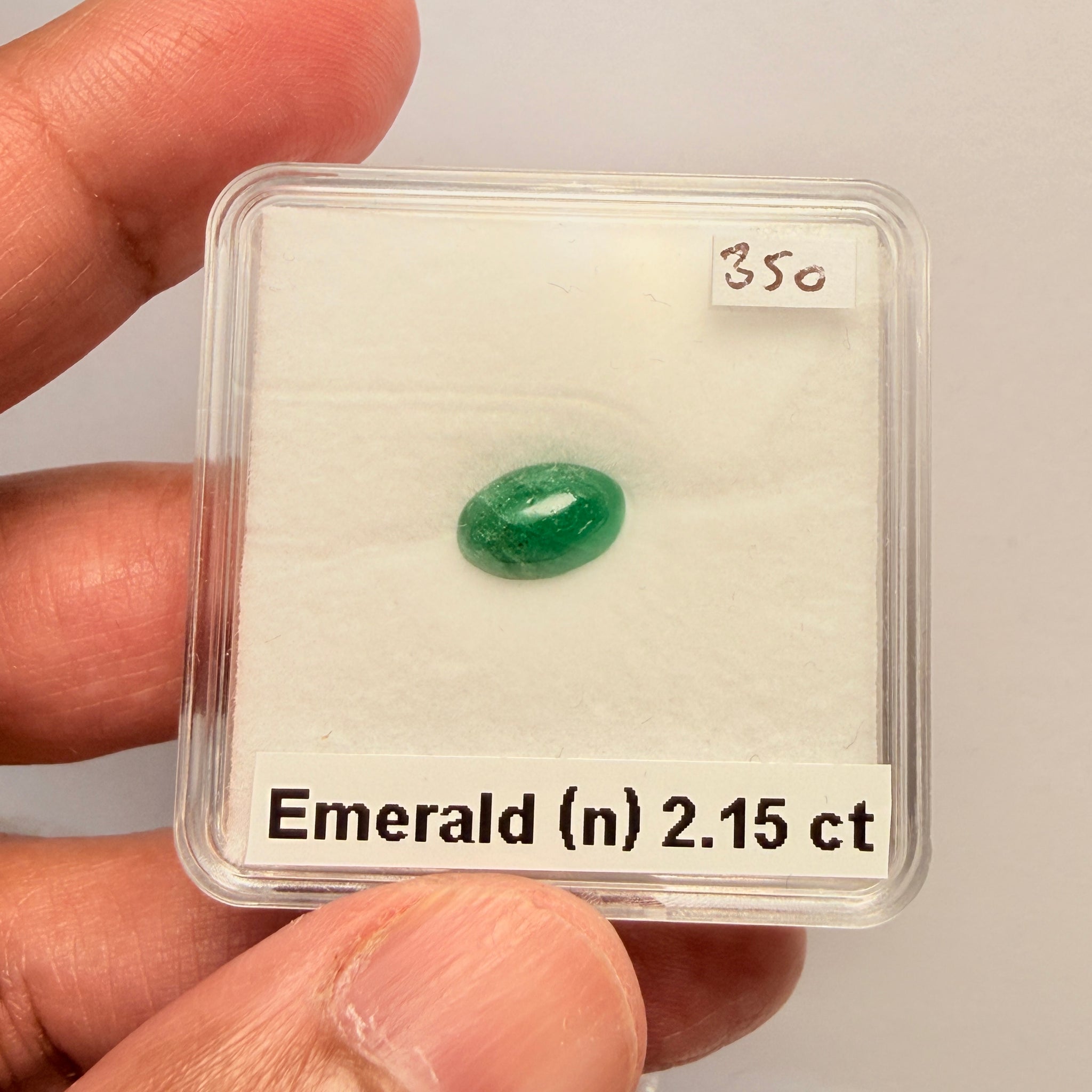 Tanzanian Emerald Cabochon, 2.15ct, NO OIL, Untreated Unheated