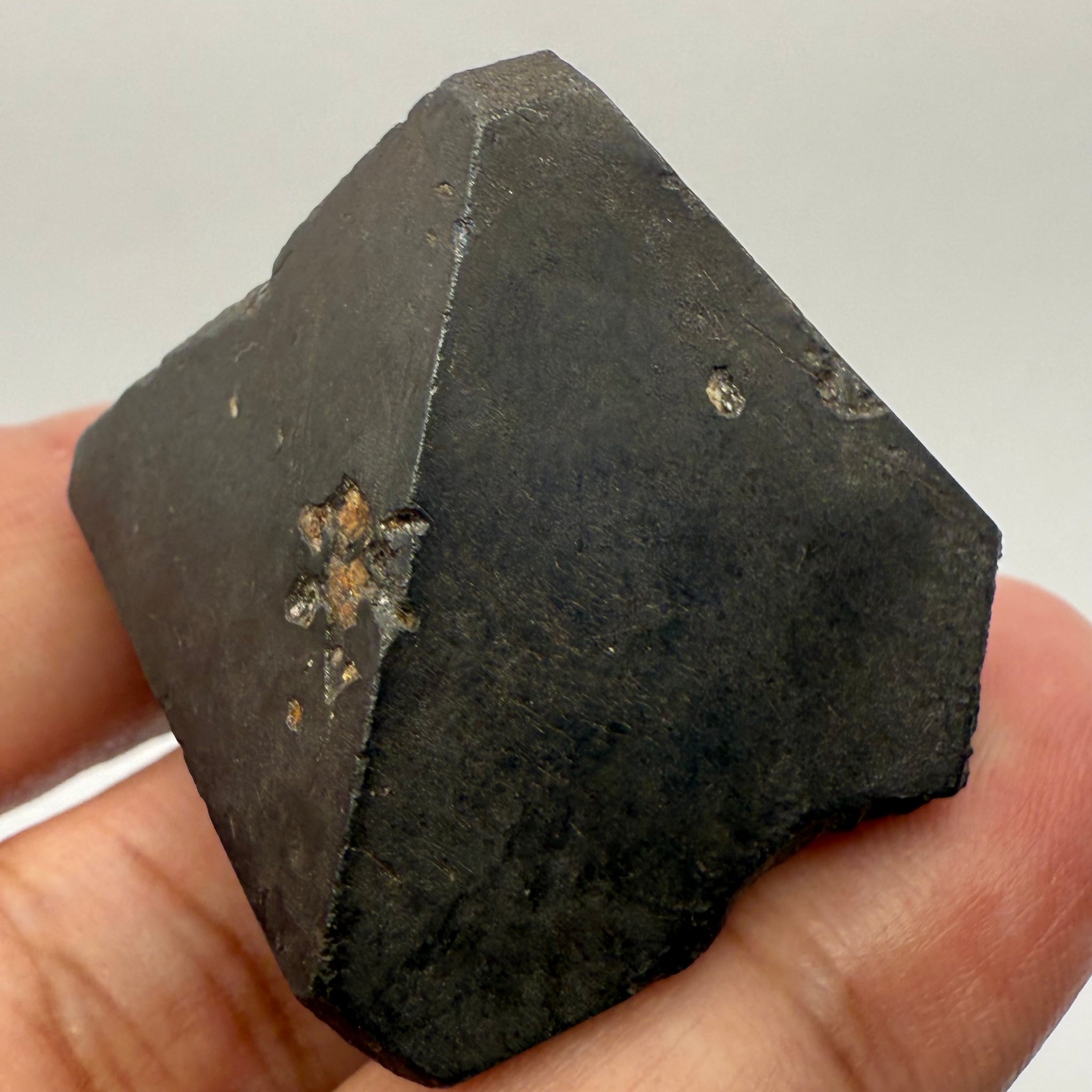 Alabandite Crystal, Merelani, same mining pit as Tanzanite, comes out with Tanzanite, Tanzania, Untreated Unheated. 53.50gm 30.60 x 34.9 x 31.7mm