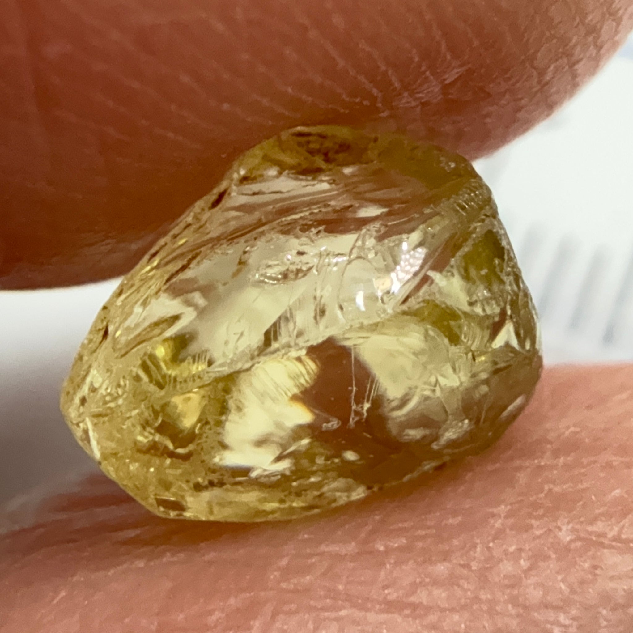 Yellow Tourmaline Crystal, 3.20ct, VVS-IF, Tanzania, Untreated Unheated.