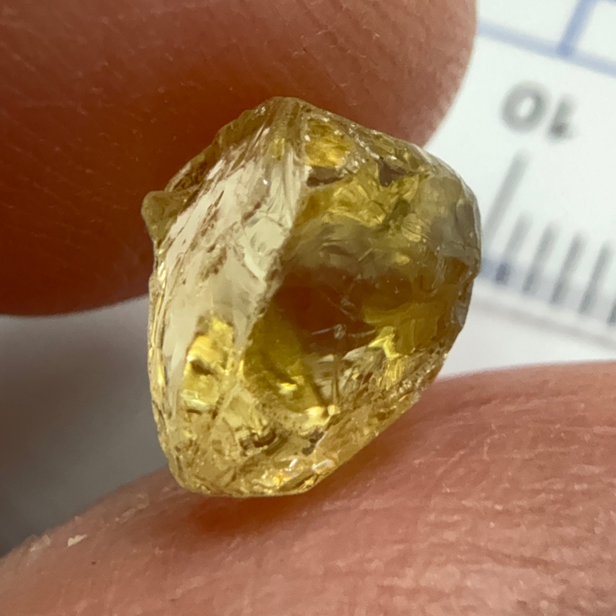 Yellow Tourmaline Crystal, 3.20ct, VVS-IF, Tanzania, Untreated Unheated.
