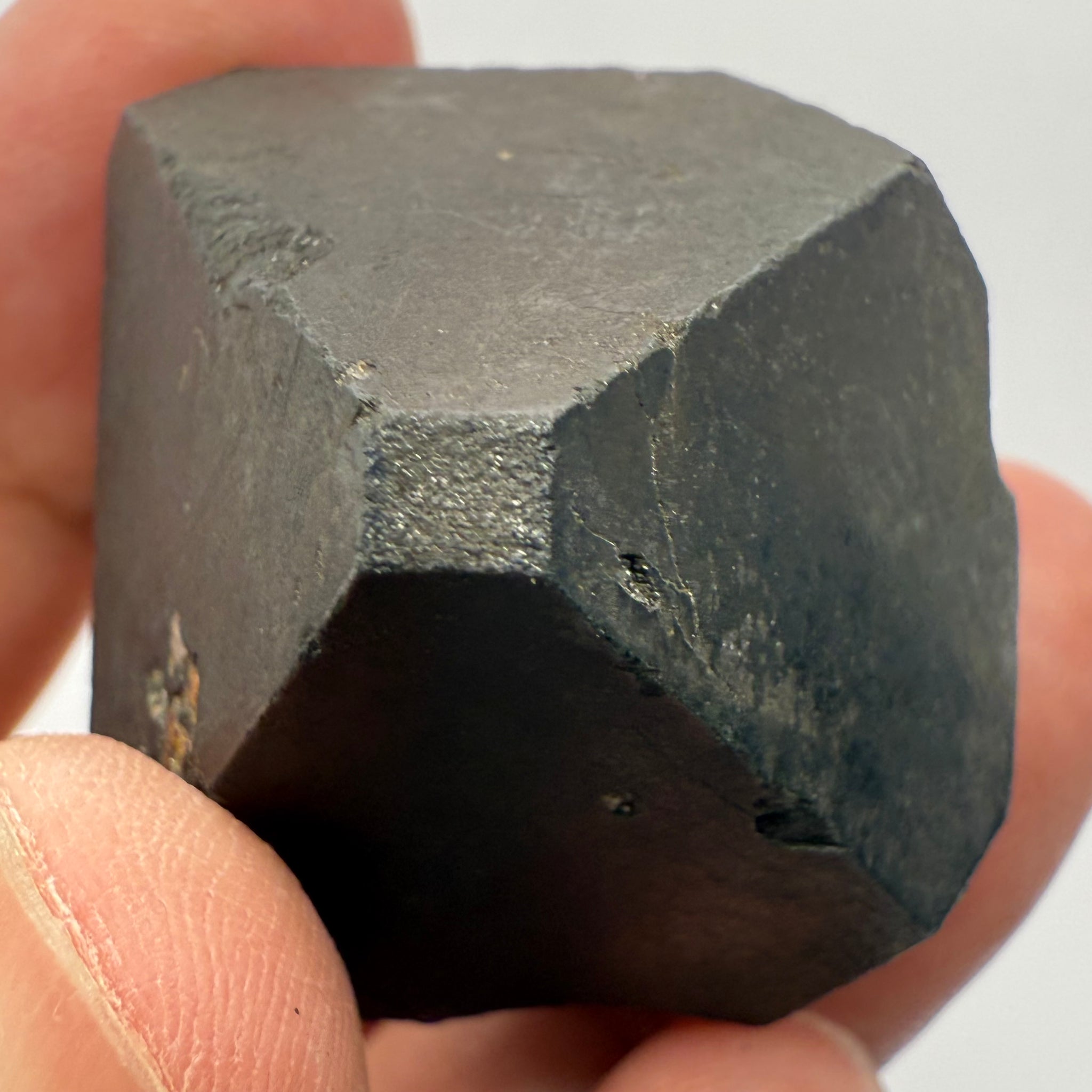 Alabandite Crystal, Merelani, same mining pit as Tanzanite, comes out with Tanzanite, Tanzania, Untreated Unheated. 53.50gm 30.60 x 34.9 x 31.7mm