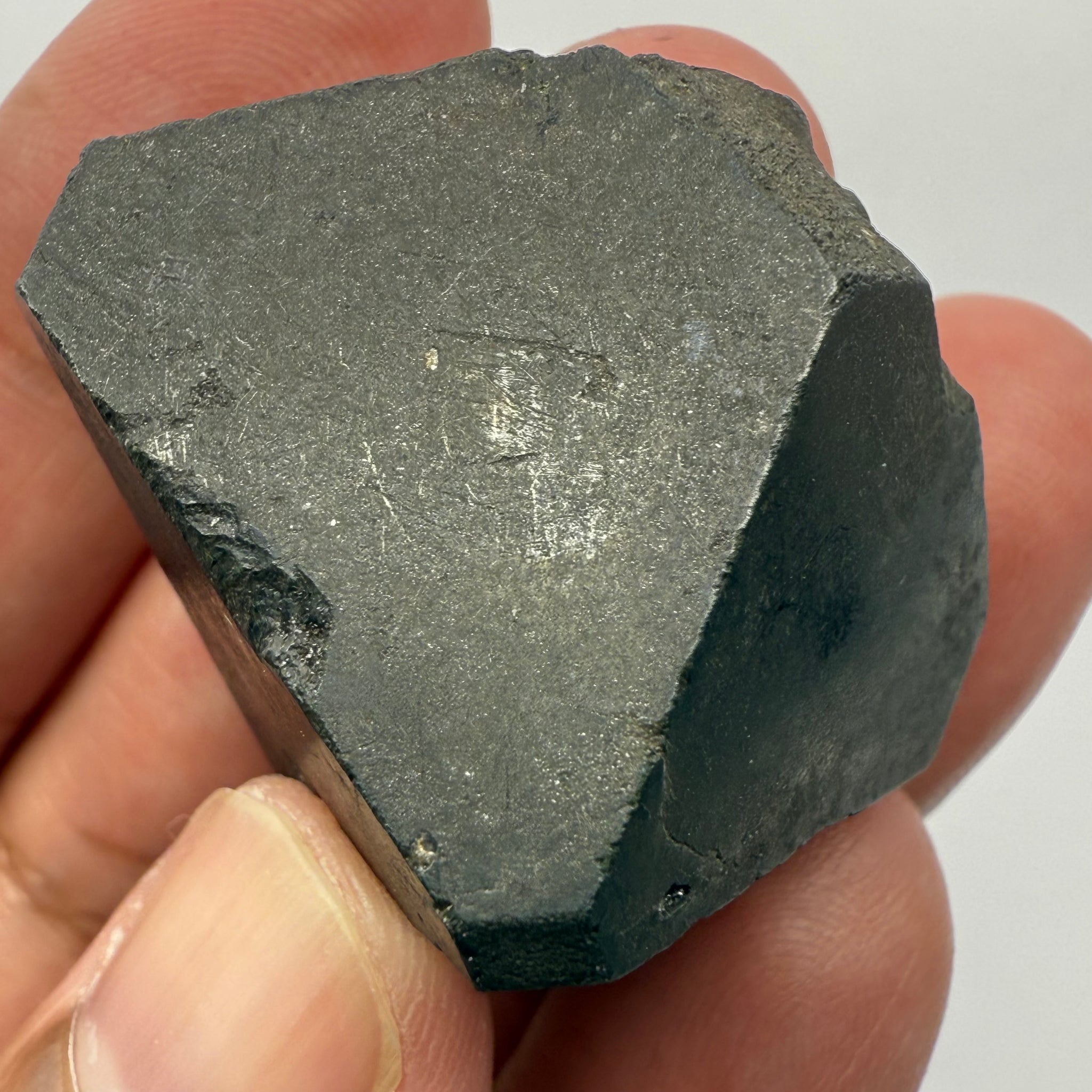 Alabandite Crystal, Merelani, same mining pit as Tanzanite, comes out with Tanzanite, Tanzania, Untreated Unheated. 53.50gm 30.60 x 34.9 x 31.7mm