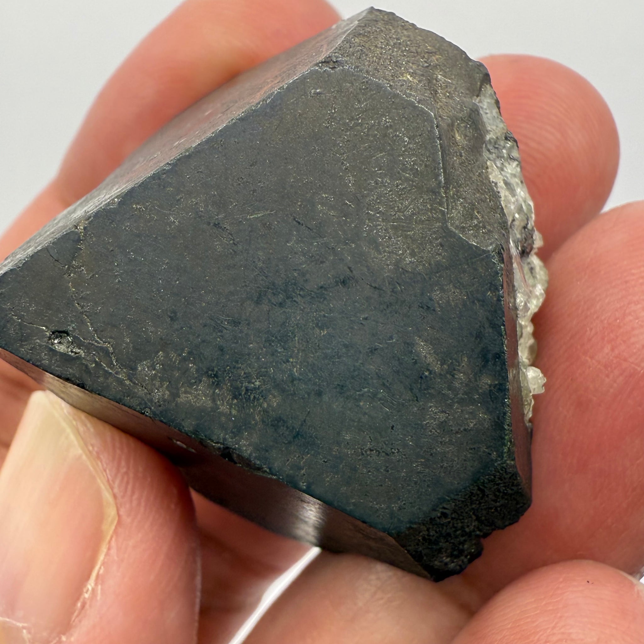 Alabandite Crystal, Merelani, same mining pit as Tanzanite, comes out with Tanzanite, Tanzania, Untreated Unheated. 53.50gm 30.60 x 34.9 x 31.7mm