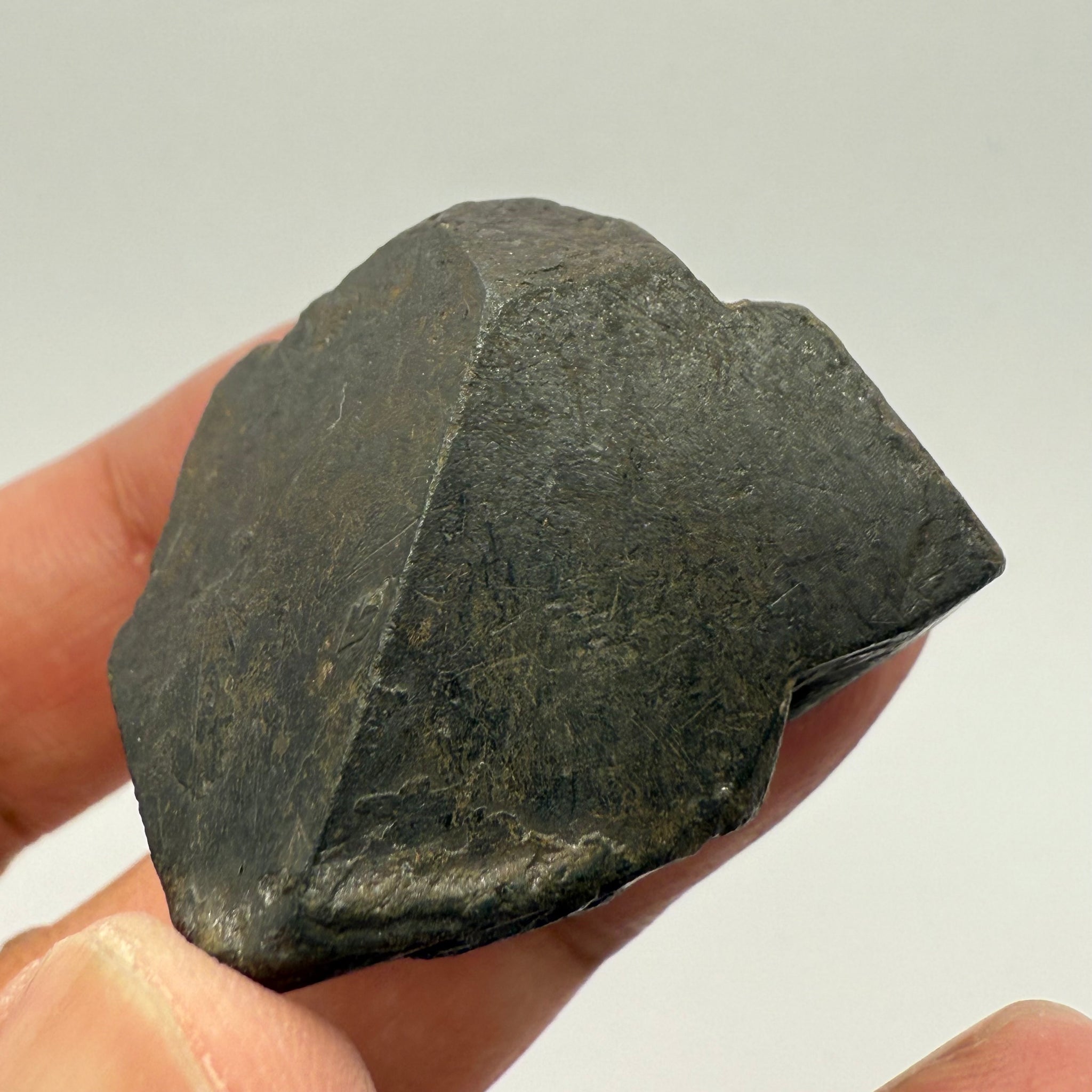 Alabandite Crystal, Merelani, same mining pit as Tanzanite, comes out with Tanzanite, Tanzania, Untreated Unheated. 41.8gm 34.8 x 30 x 34.5mm