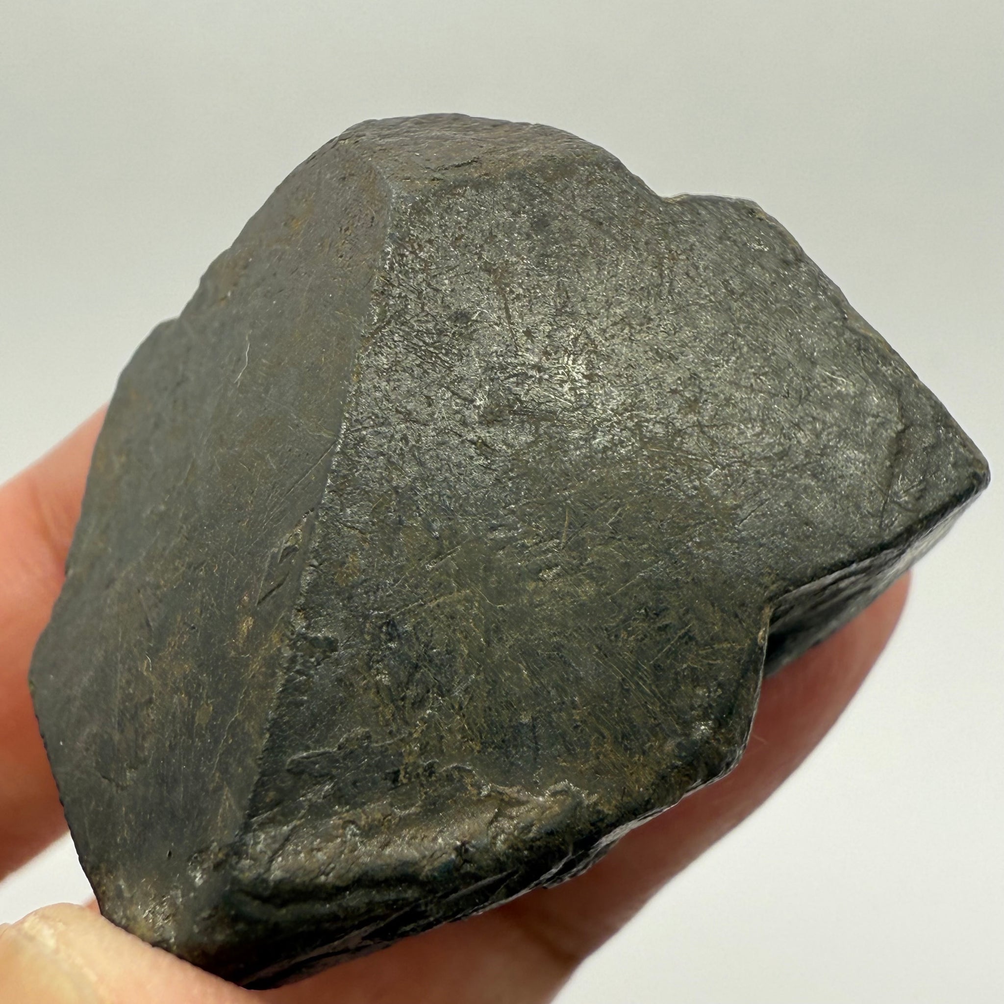 Alabandite Crystal, Merelani, same mining pit as Tanzanite, comes out with Tanzanite, Tanzania, Untreated Unheated. 41.8gm 34.8 x 30 x 34.5mm