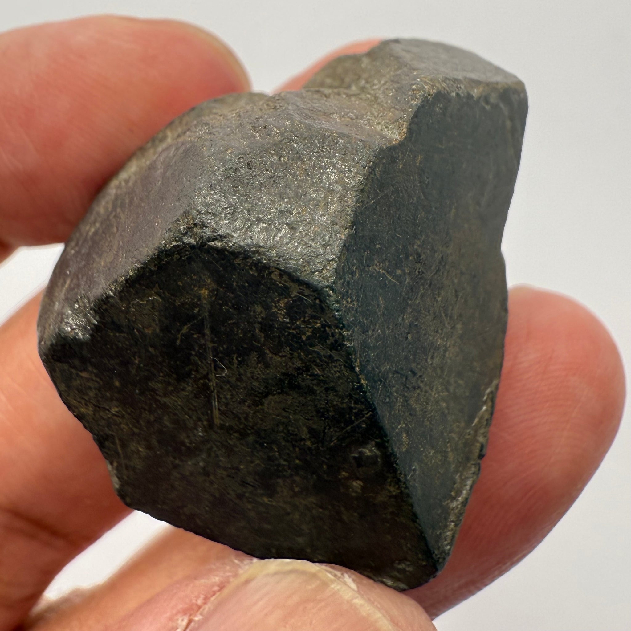 Alabandite Crystal, Merelani, same mining pit as Tanzanite, comes out with Tanzanite, Tanzania, Untreated Unheated. 41.8gm 34.8 x 30 x 34.5mm