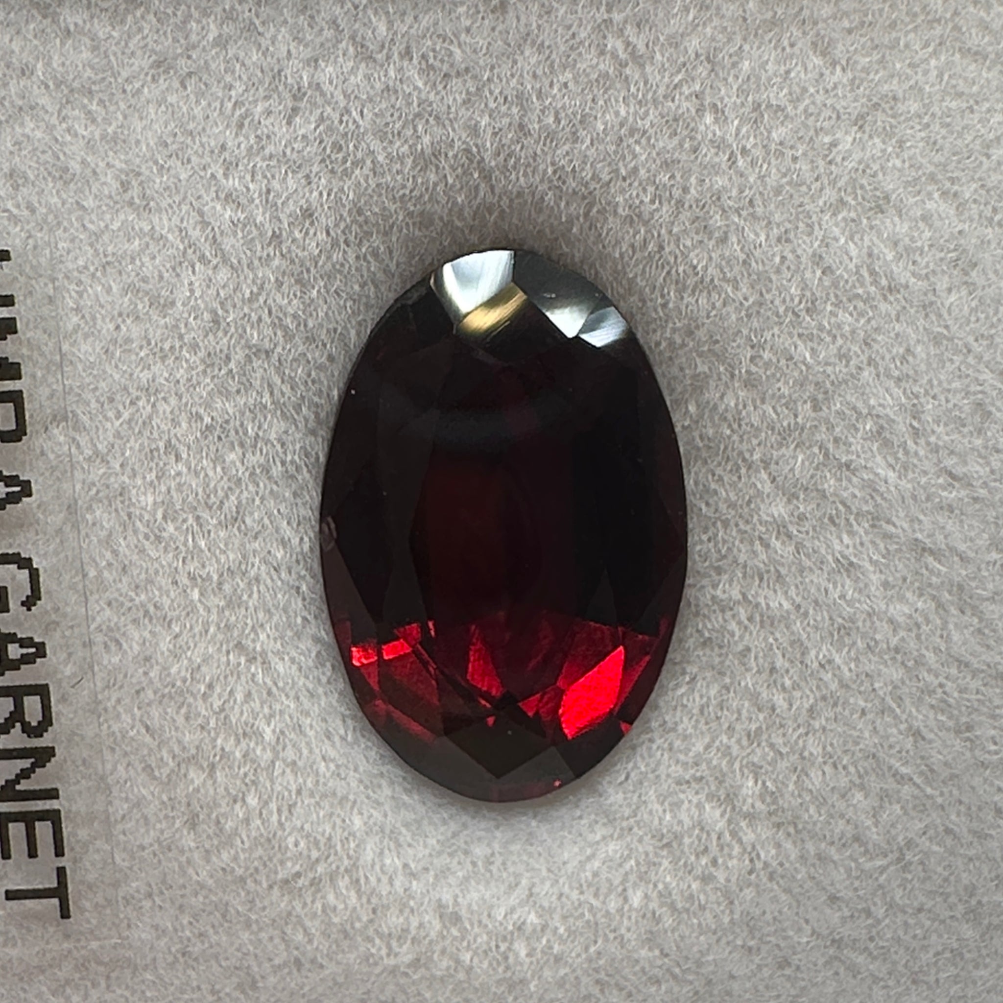 Umba Garnet, 7.09ct, Tanzania, Untreated Unheated, slight issue, see blue circle on picture