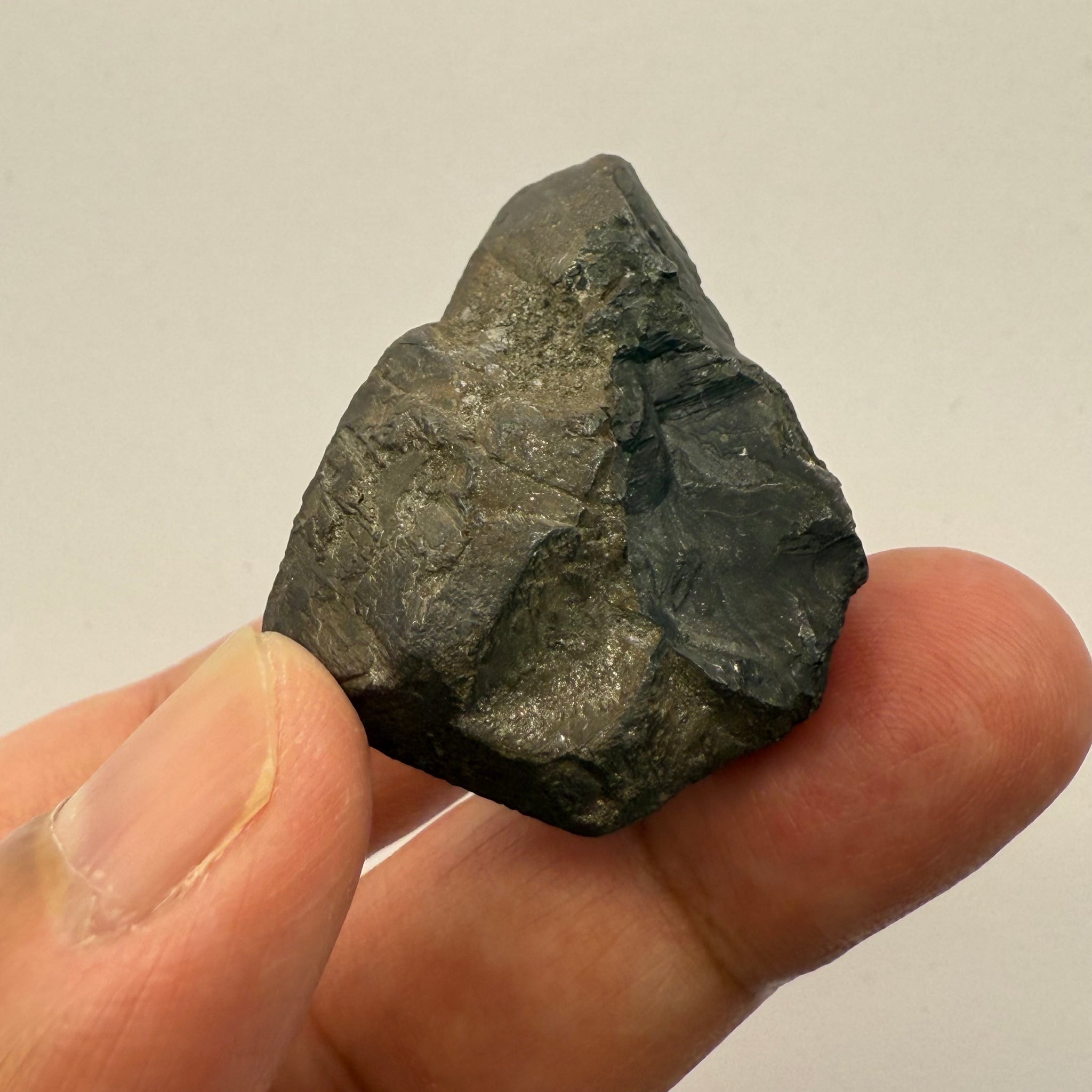 Alabandite Crystal, Merelani, same mining pit as Tanzanite, comes out with Tanzanite, Tanzania, Untreated Unheated. 41.8gm 34.8 x 30 x 34.5mm