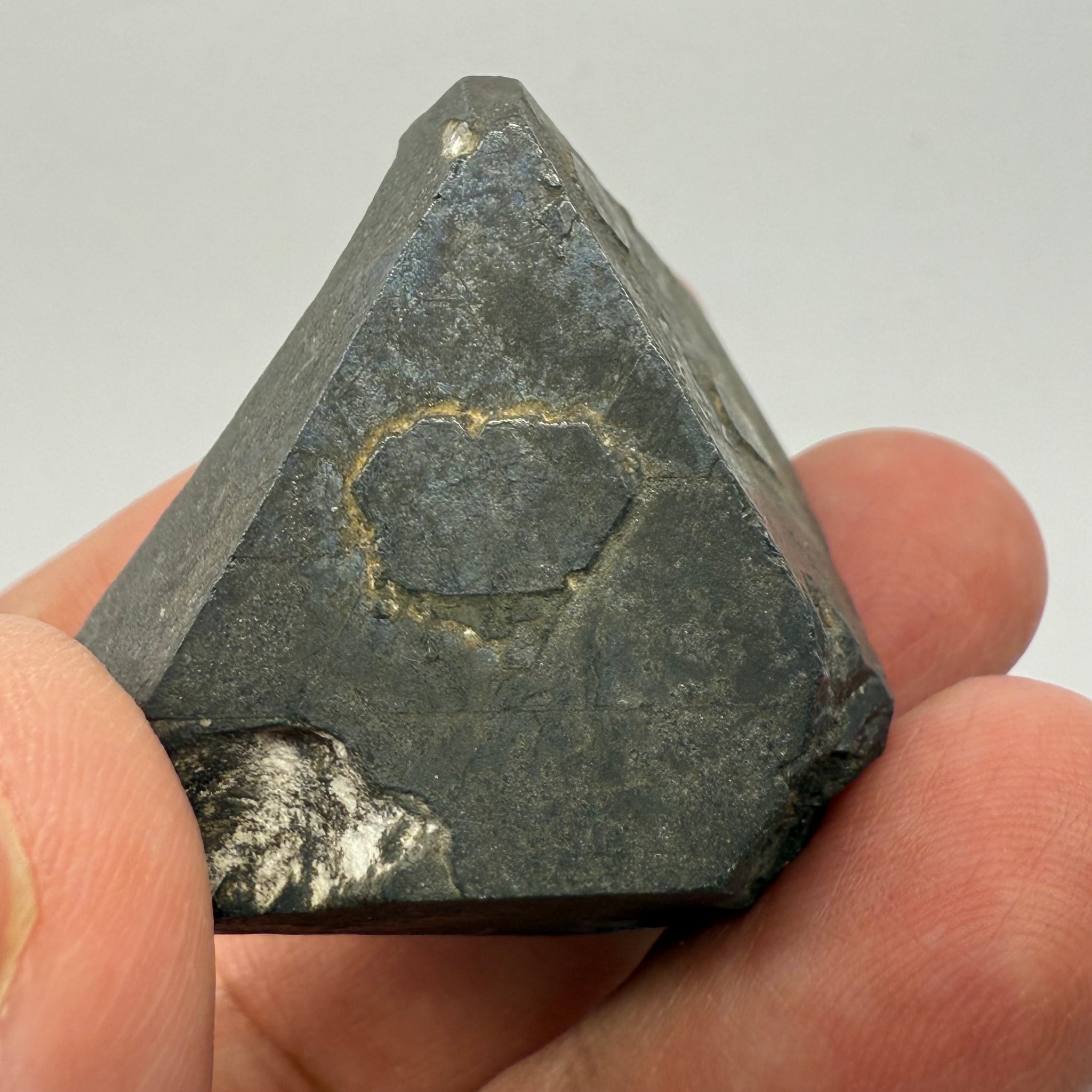 Alabandite Crystal, Merelani, same mining pit as Tanzanite, comes out with Tanzanite, Tanzania, Untreated Unheated. 64.9gm 38.2 x 37.5 x 39.7mm