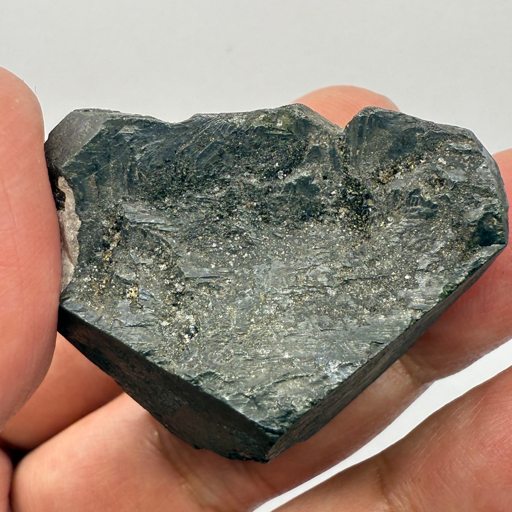 Alabandite Crystal, Merelani, same mining pit as Tanzanite, comes out with Tanzanite, Tanzania, Untreated Unheated. 64.9gm 38.2 x 37.5 x 39.7mm