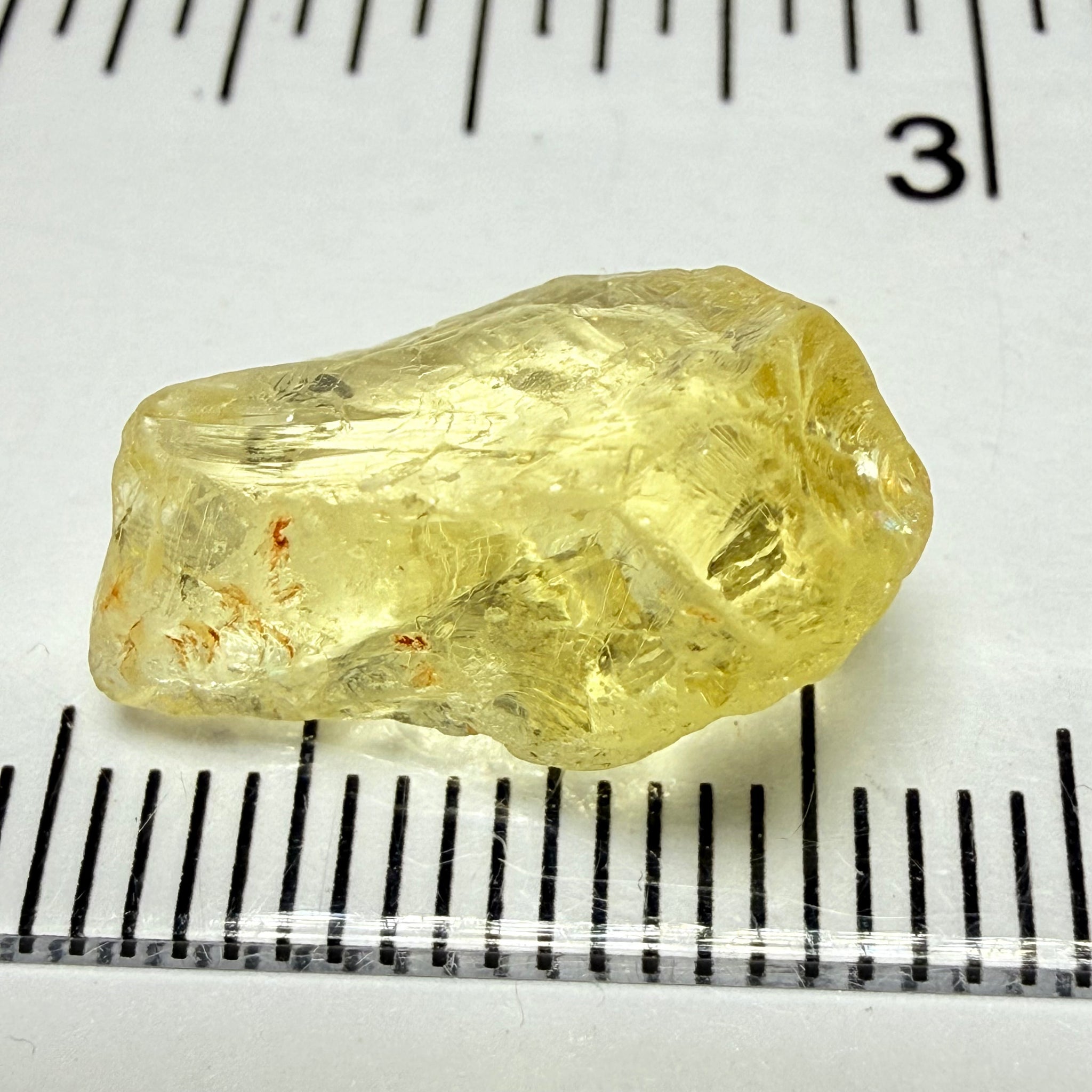 Danburite, 8.28ct, Tanzania, Untreated Unheated, fine needles inside, slightly flattish shape