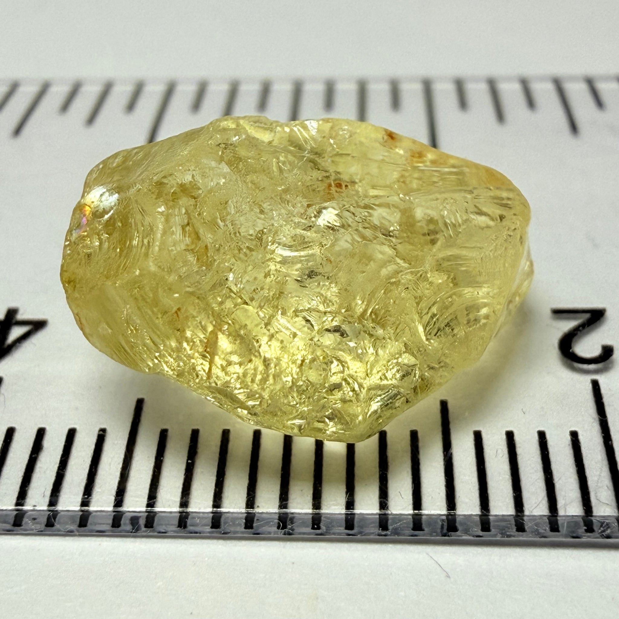 Danburite, 8.28ct, Tanzania, Untreated Unheated, fine needles inside, slightly flattish shape