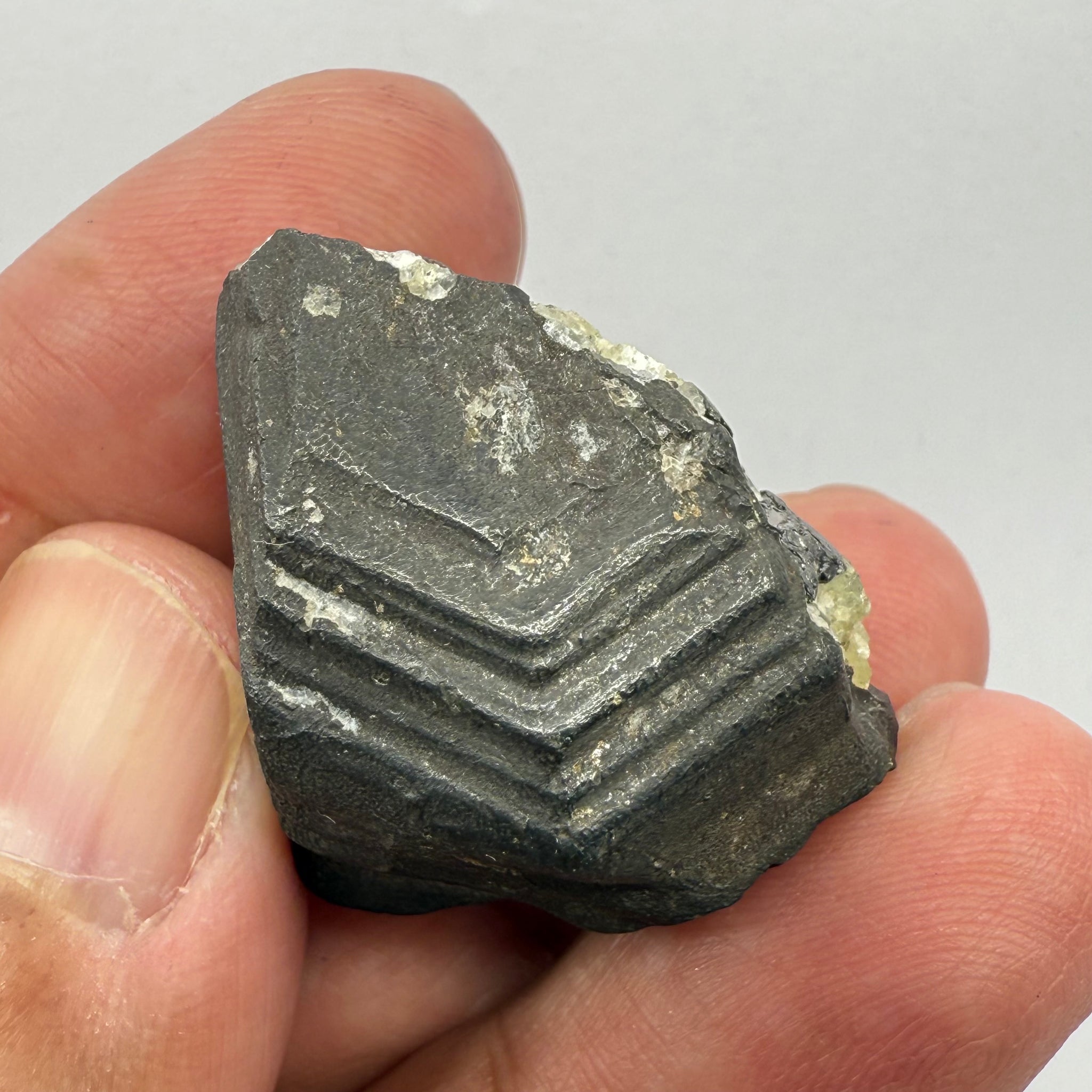 Alabandite Crystal, Merelani, same mining pit as Tanzanite, comes out with Tanzanite, Tanzania, Untreated Unheated. 25.4gm 31.7 x 23.3 x 18.6mm