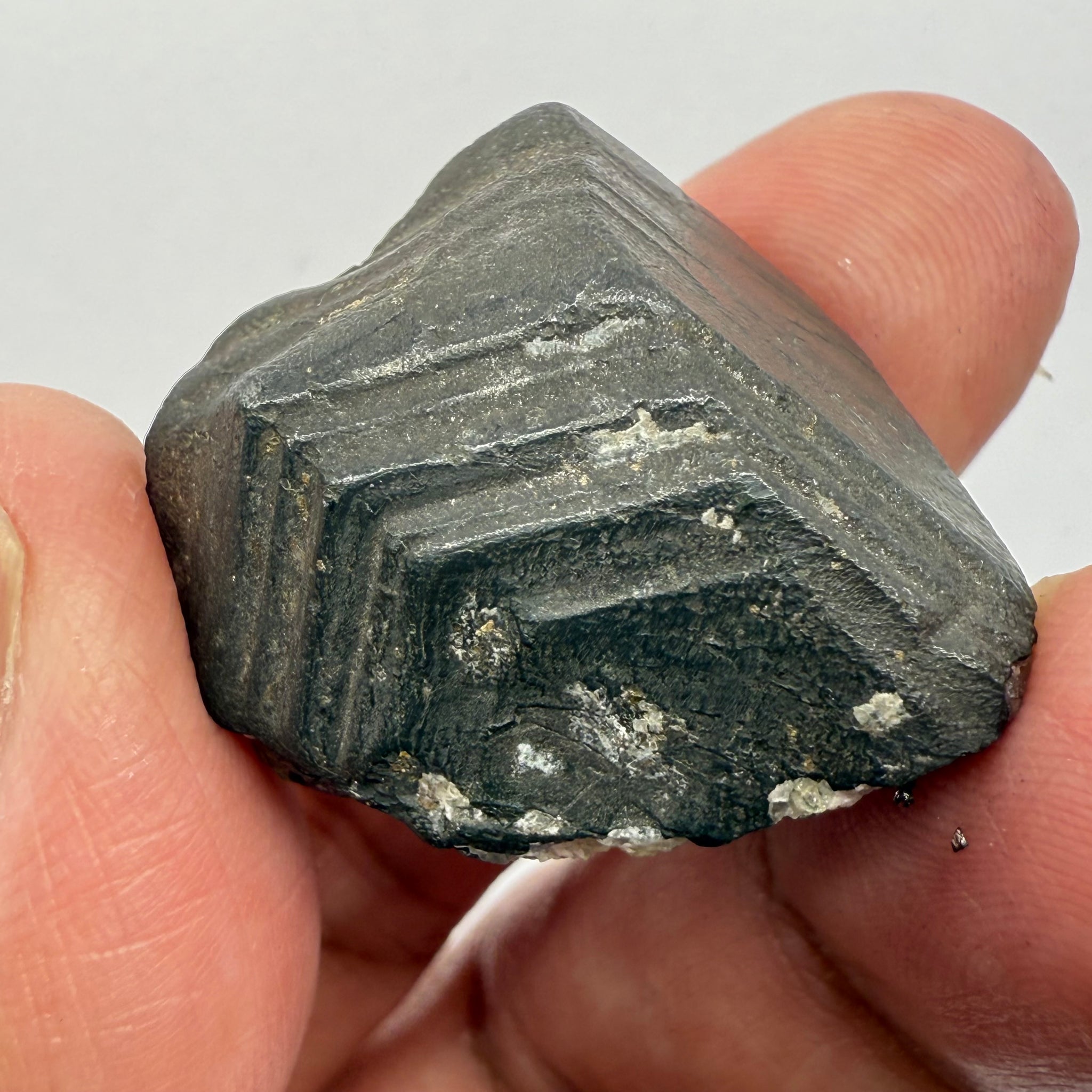 Alabandite Crystal, Merelani, same mining pit as Tanzanite, comes out with Tanzanite, Tanzania, Untreated Unheated. 25.4gm 31.7 x 23.3 x 18.6mm