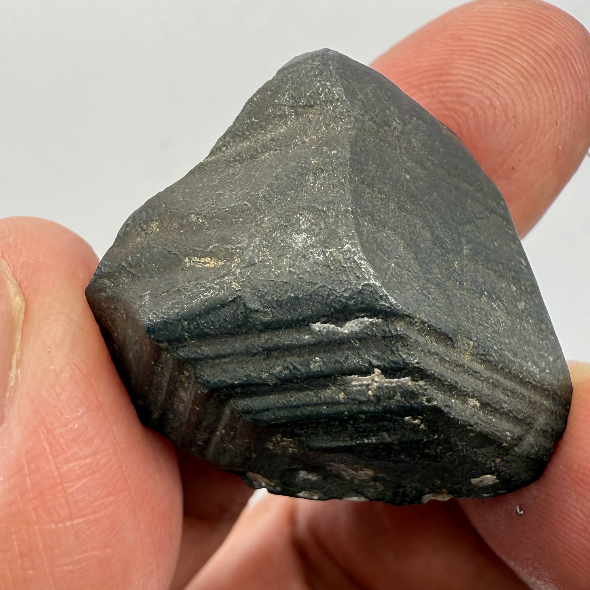 Alabandite Crystal, Merelani, same mining pit as Tanzanite, comes out with Tanzanite, Tanzania, Untreated Unheated. 25.4gm 31.7 x 23.3 x 18.6mm