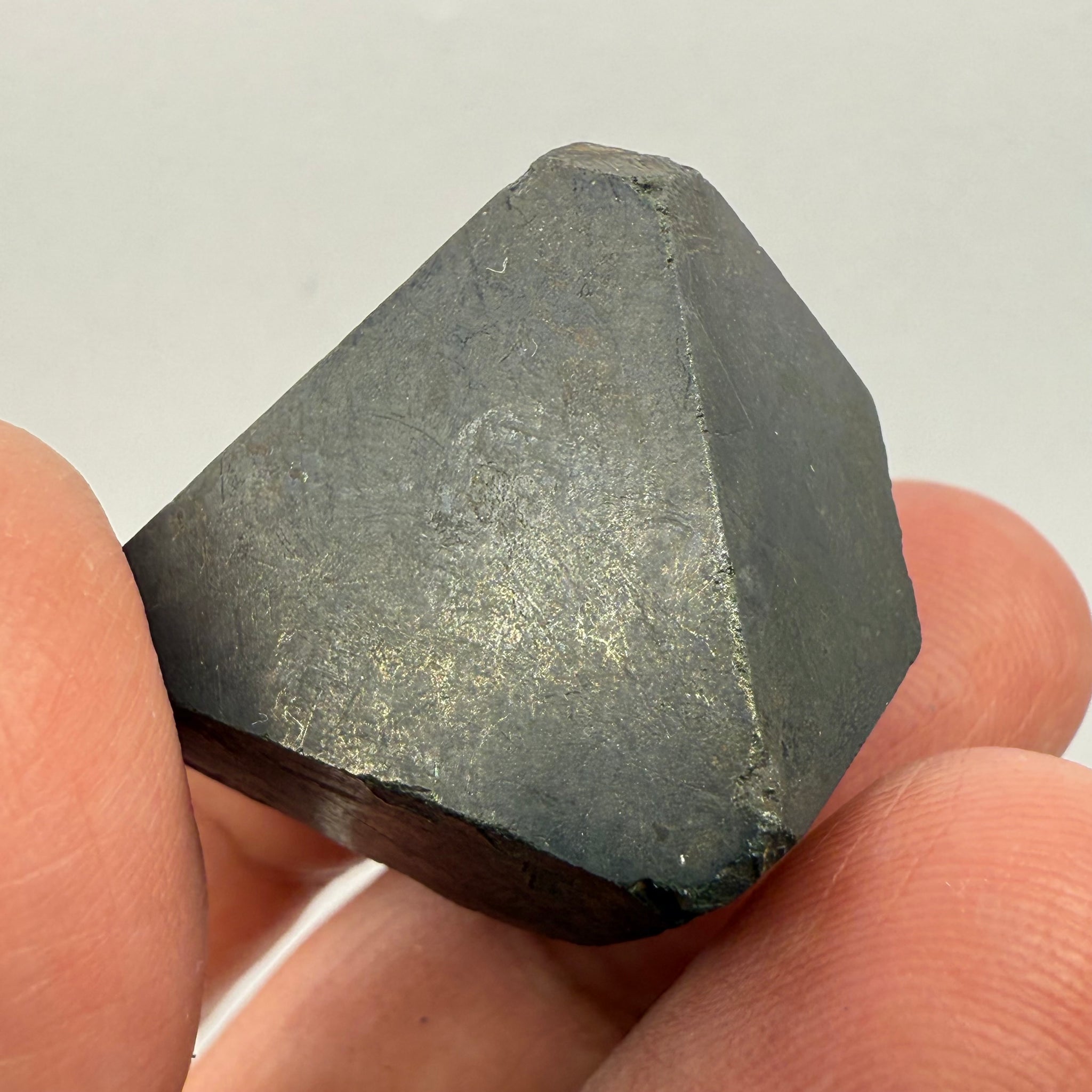 Alabandite Crystal, Merelani, same mining pit as Tanzanite, comes out with Tanzanite, Tanzania, Untreated Unheated. 29.5gm 29.9 x 28.0 x 24.2mm