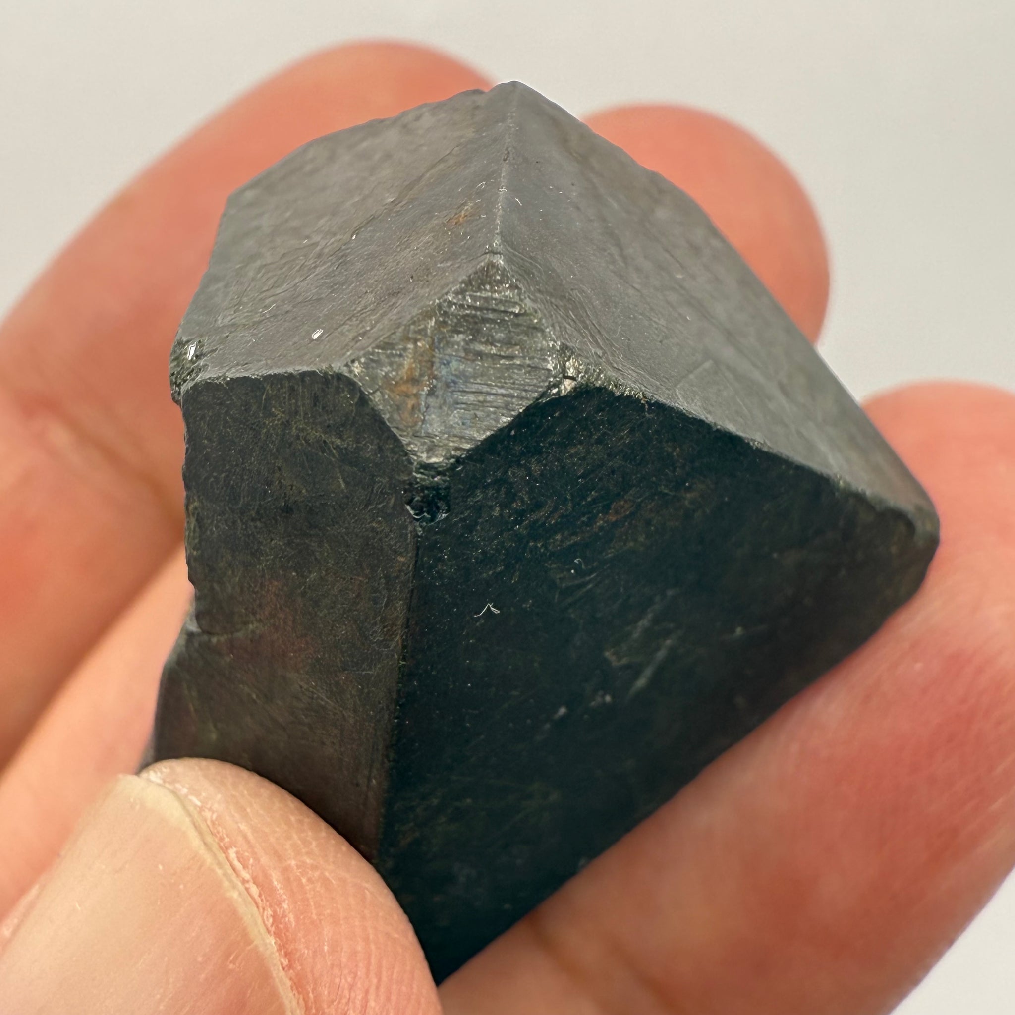 Alabandite Crystal, Merelani, same mining pit as Tanzanite, comes out with Tanzanite, Tanzania, Untreated Unheated. 29.5gm 29.9 x 28.0 x 24.2mm